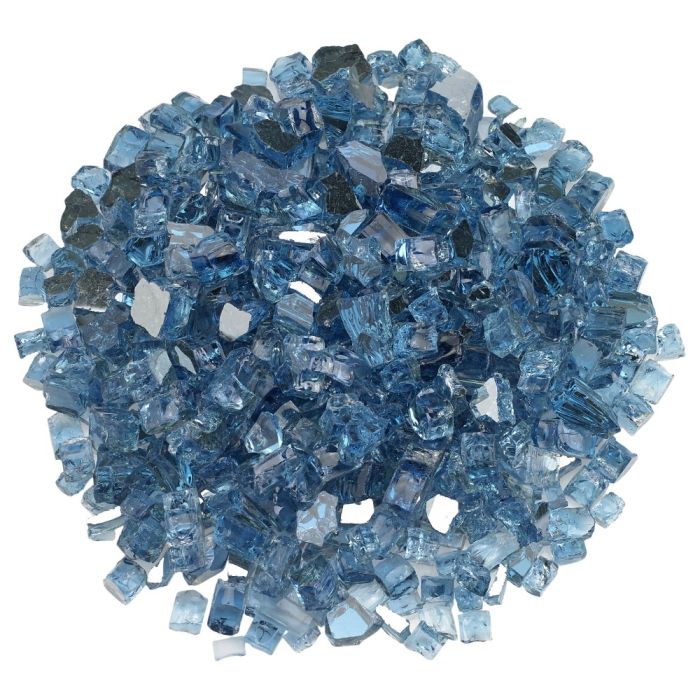 American Fire Glass Pacific Blue Reflective 10 Pound Bag