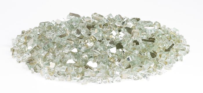 American Fire Glass 1/4" Platinum Reflective 10 Pound Bag