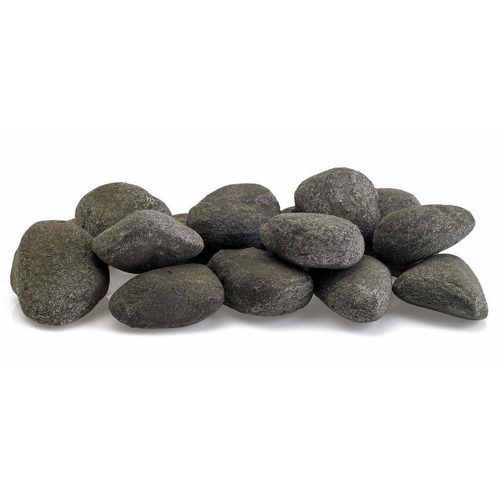 American Fire Glass Thunder Gray Lite Stones Set of 15 Stones