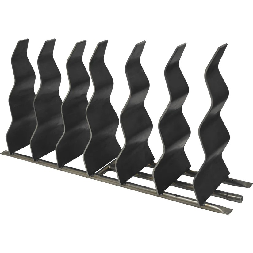 The Outdoor Plus Black Steel Fireplace Waves - Backyard Ember