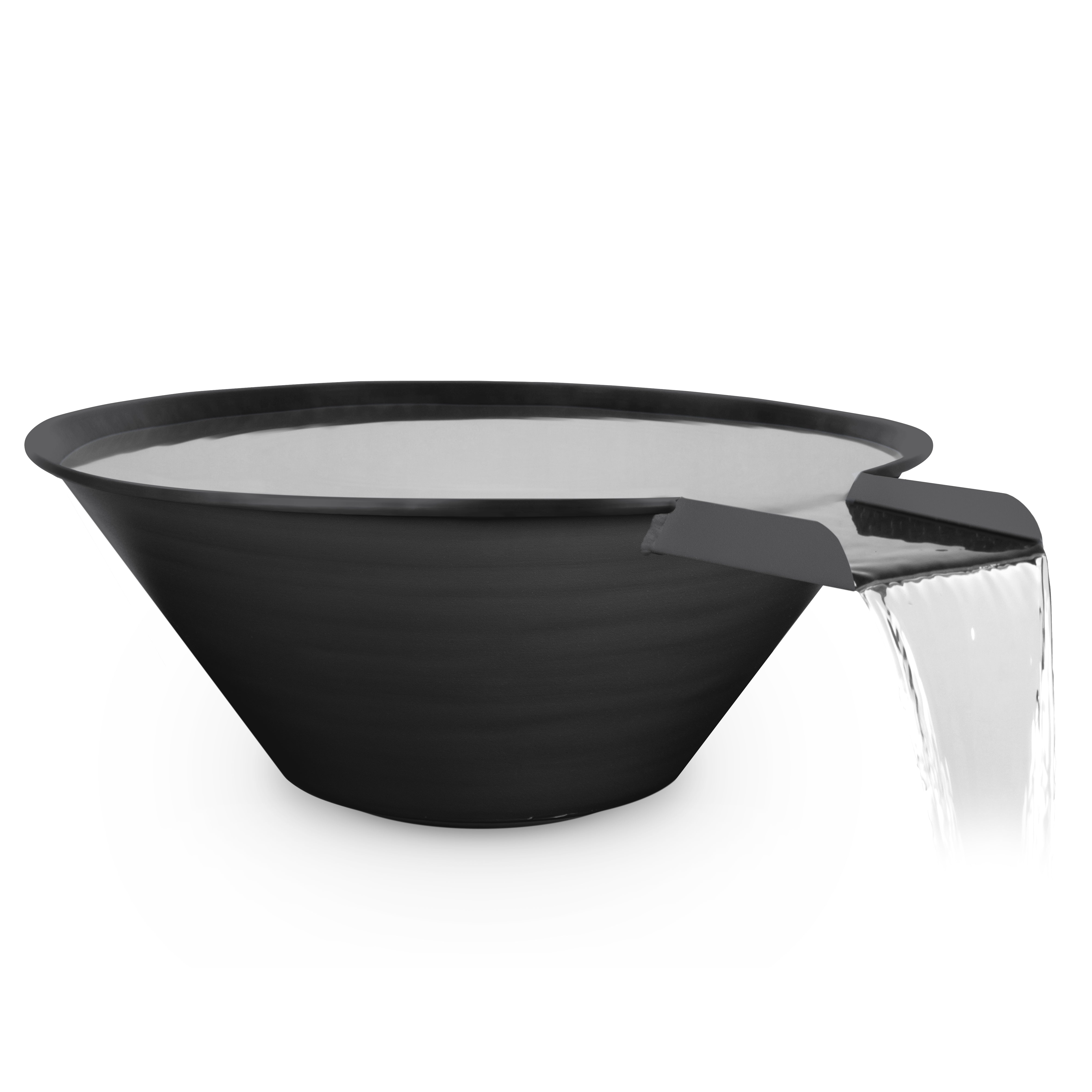 The Outdoor Plus Round Cazo Water Bowl - Powder Coated - Backyard Ember