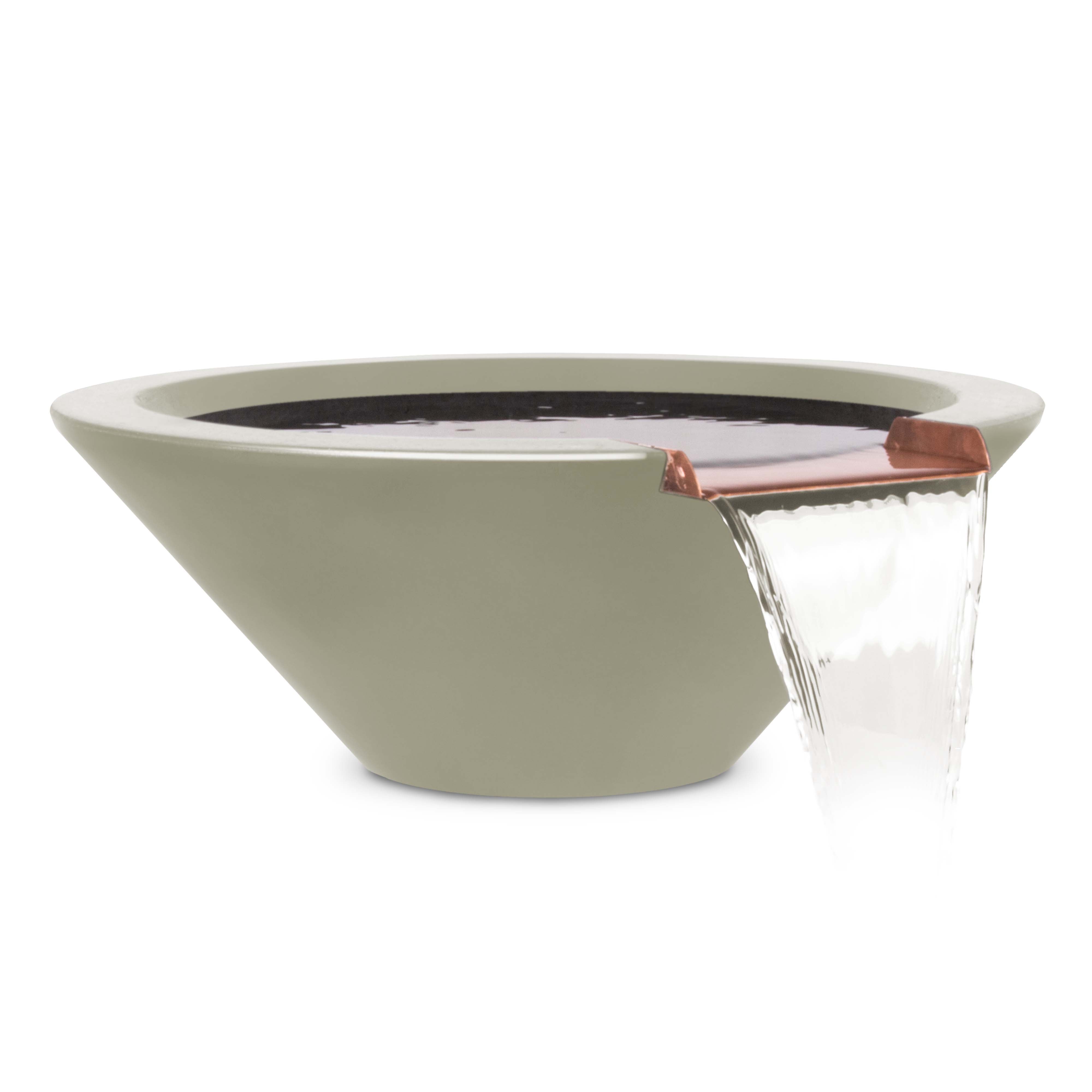 The Outdoor Plus Round Cazo Water Bowl - GFRC Concrete - Backyard Ember