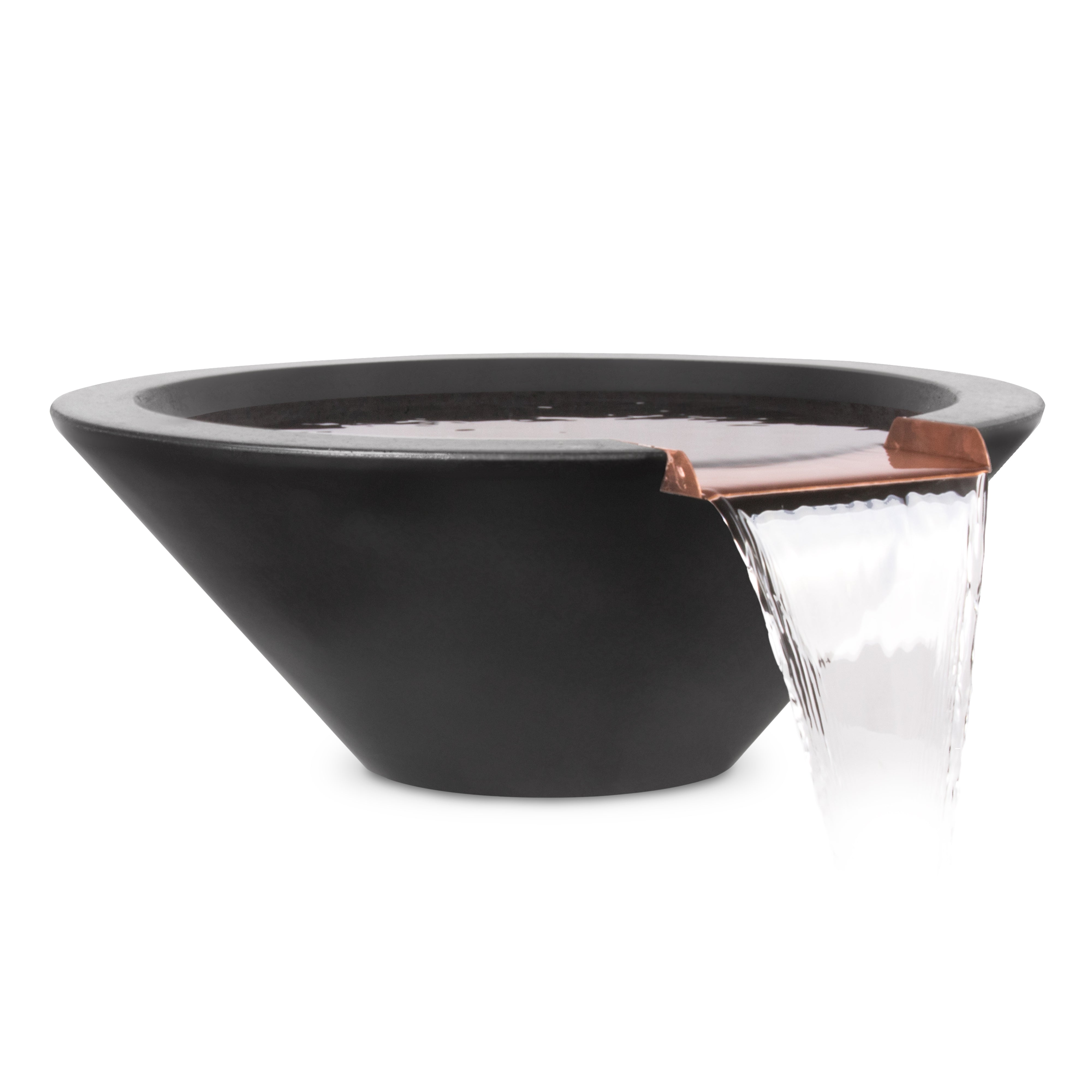 The Outdoor Plus Round Cazo Water Bowl - GFRC Concrete - Backyard Ember