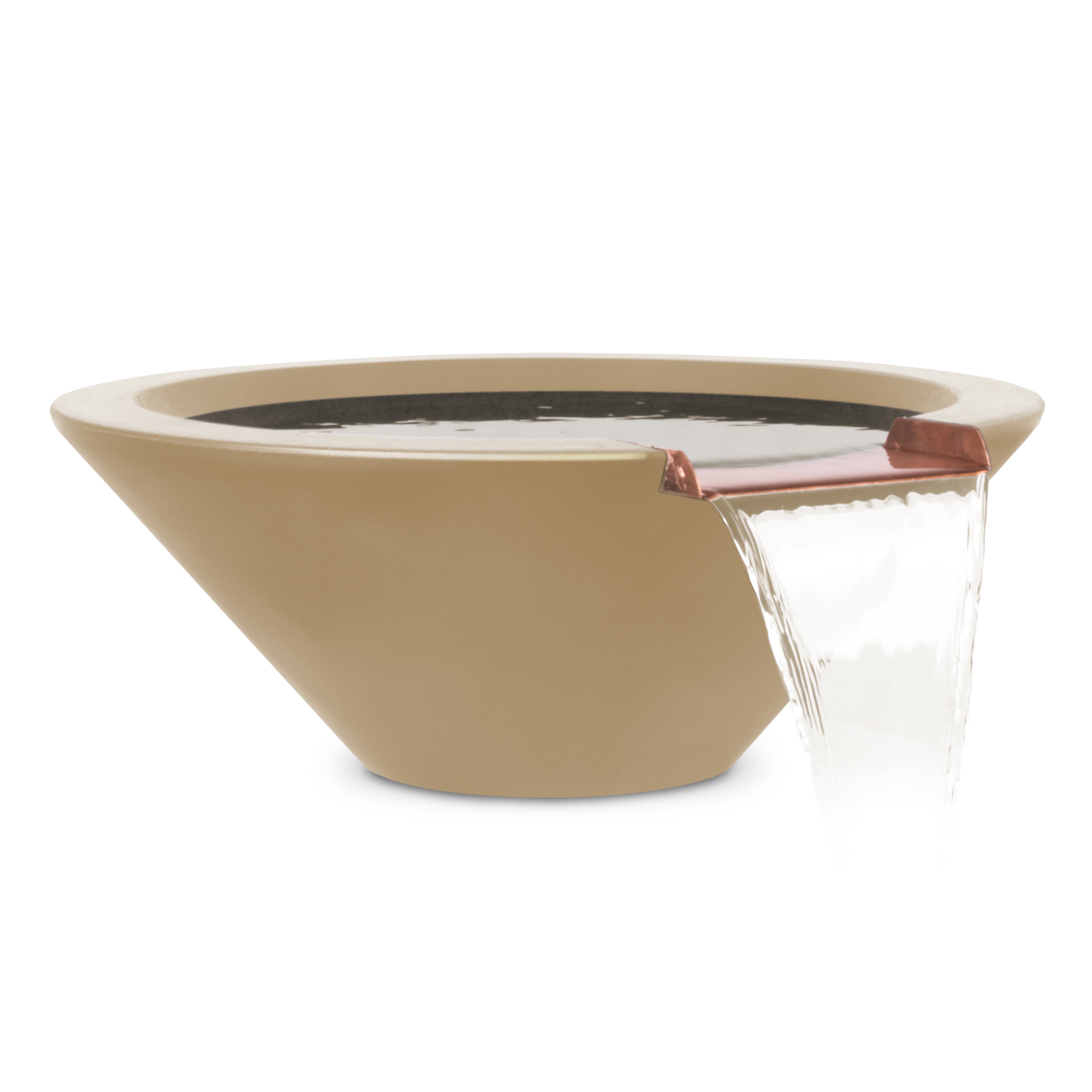 The Outdoor Plus Round Cazo Water Bowl - GFRC Concrete - Backyard Ember