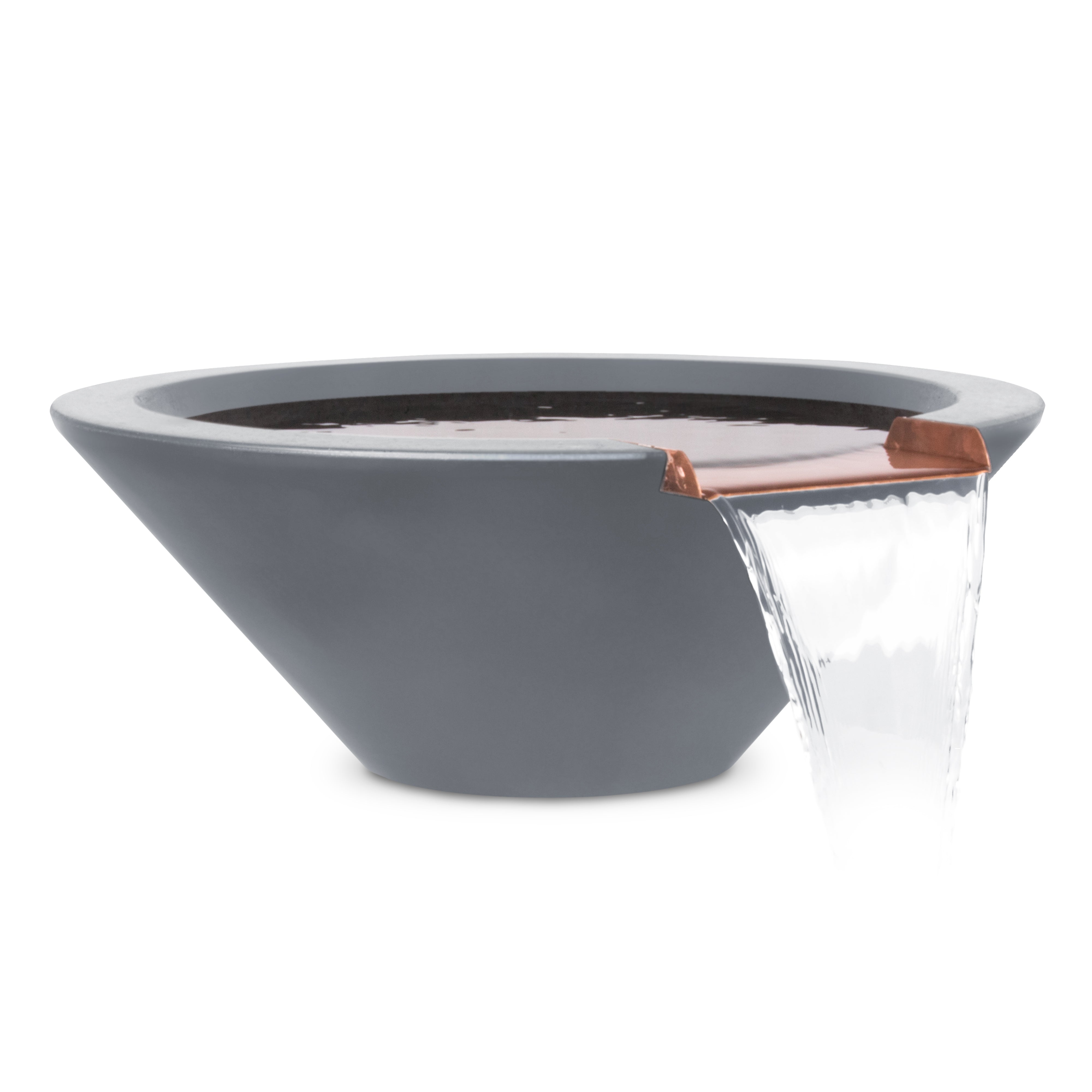 The Outdoor Plus Round Cazo Water Bowl - GFRC Concrete - Backyard Ember