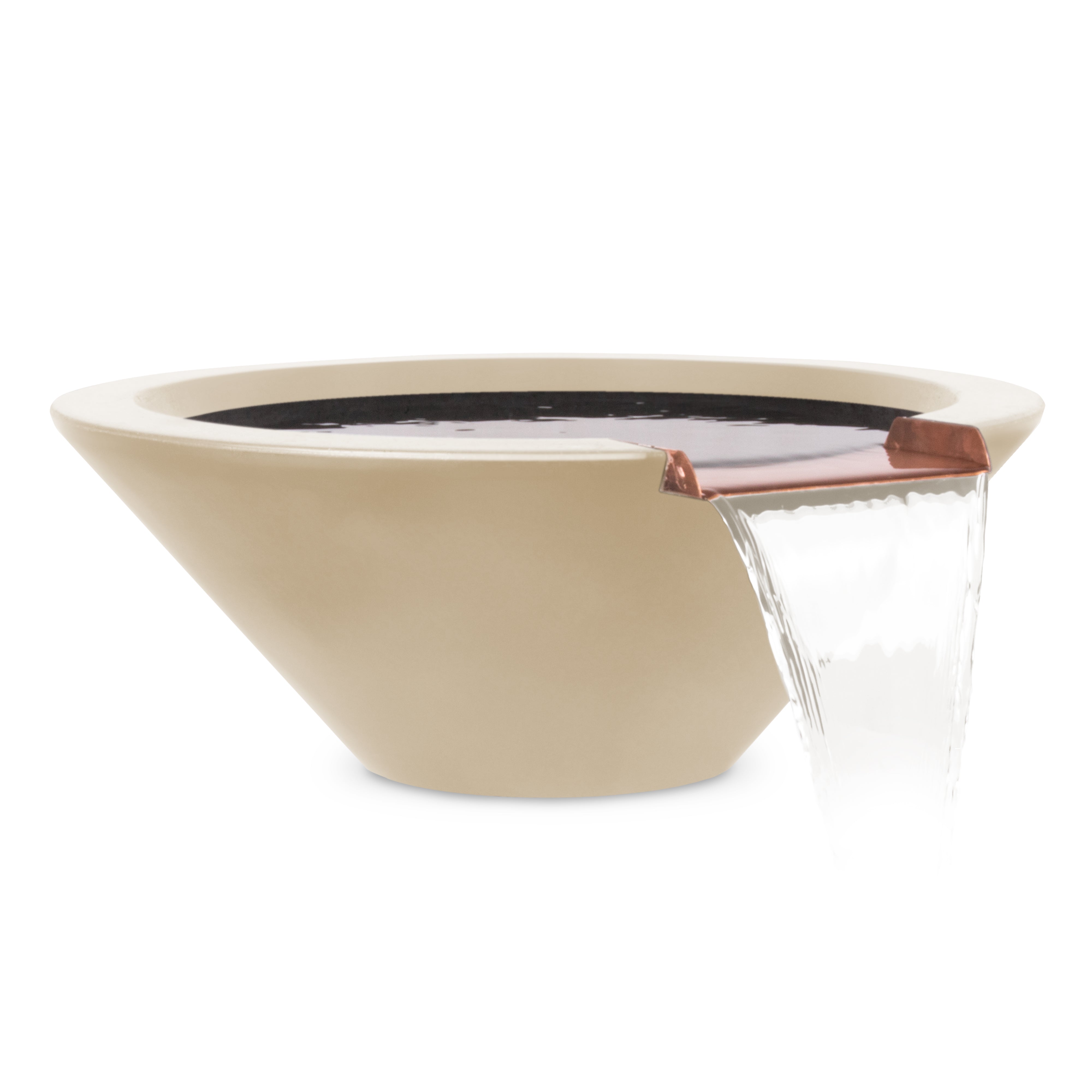 The Outdoor Plus Round Cazo Water Bowl - GFRC Concrete - Backyard Ember