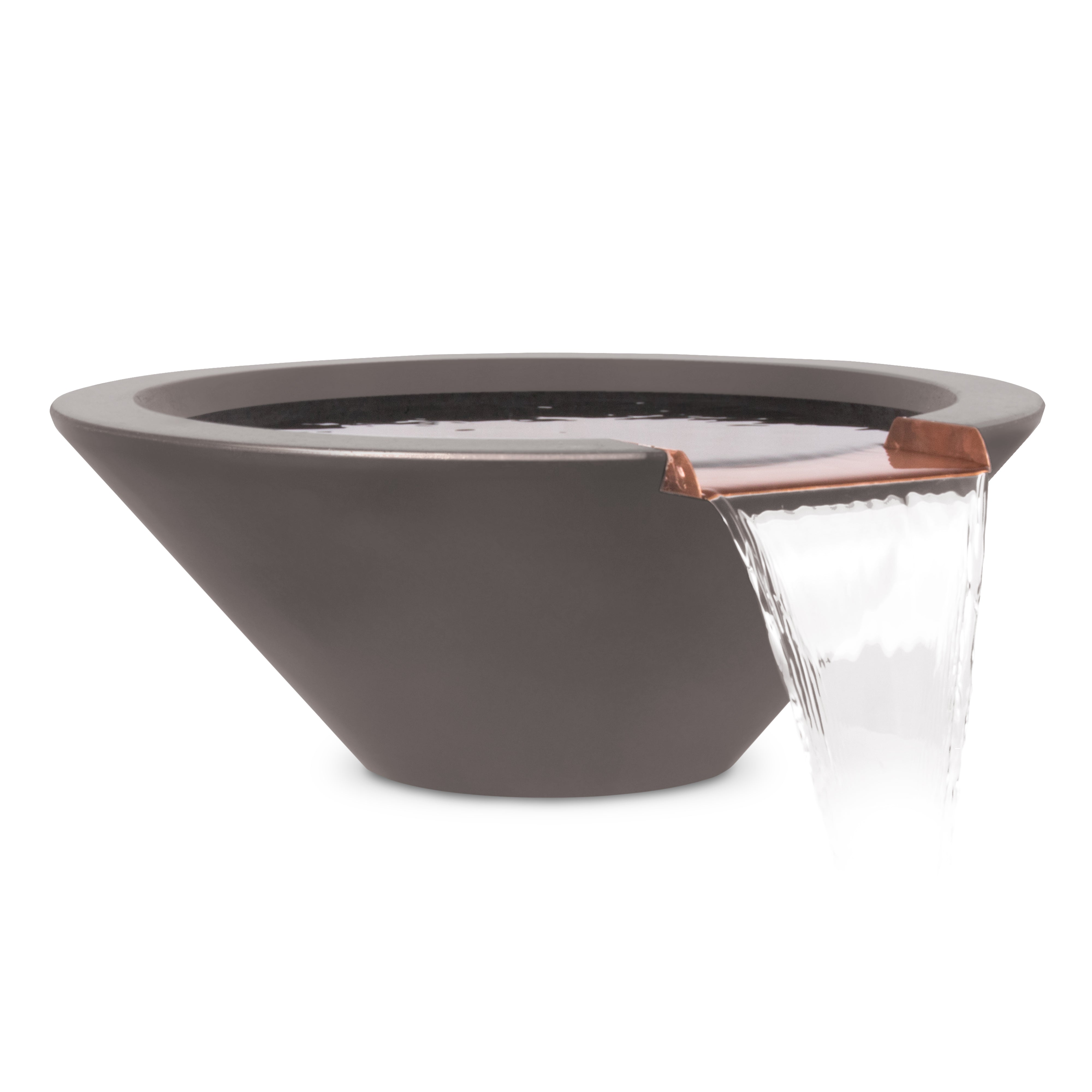 The Outdoor Plus Round Cazo Water Bowl - GFRC Concrete - Backyard Ember