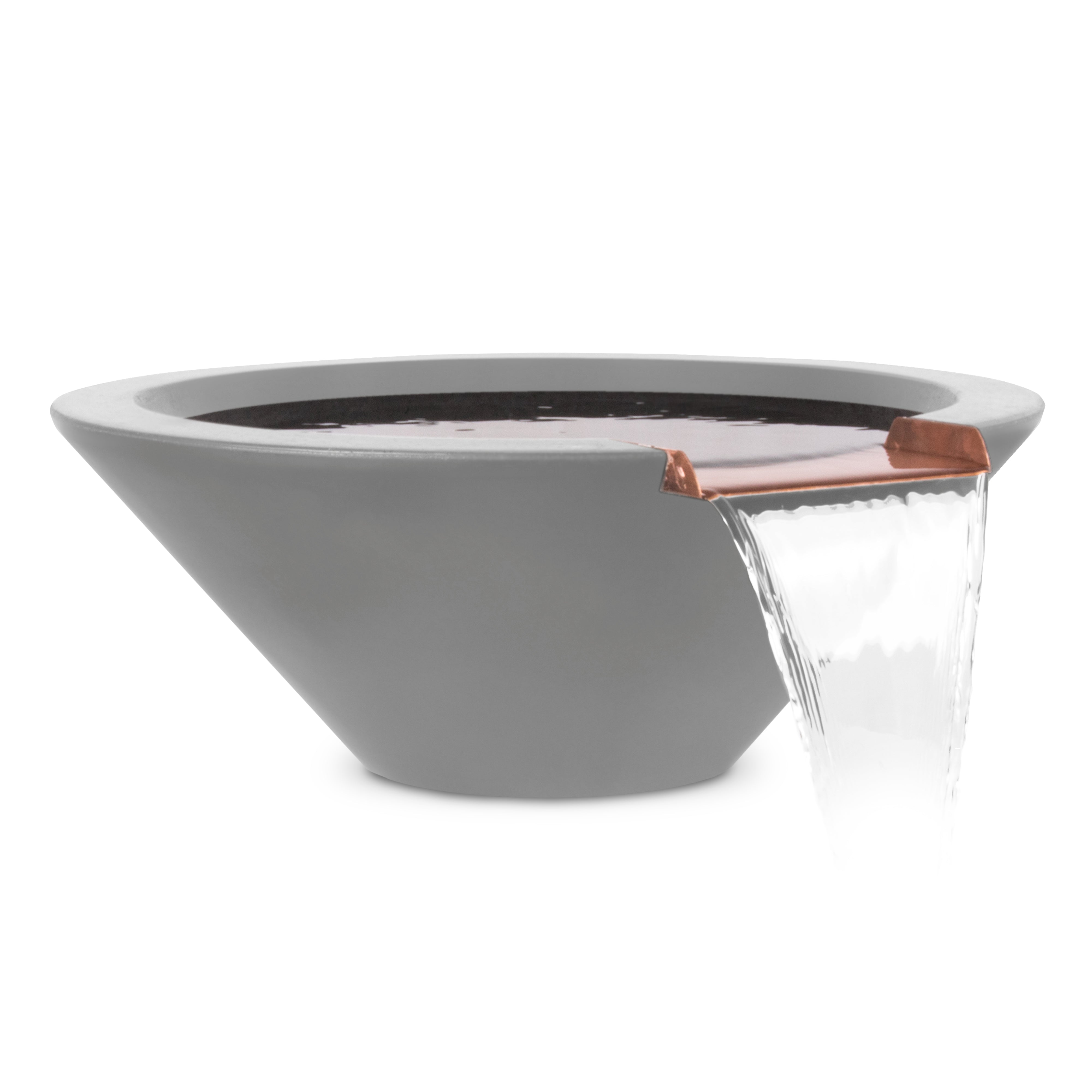 The Outdoor Plus Round Cazo Water Bowl - GFRC Concrete - Backyard Ember