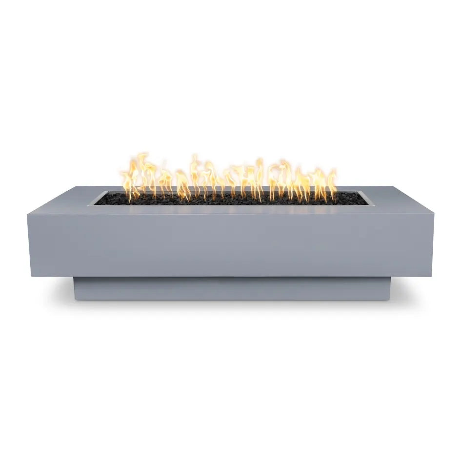 The Outdoor Plus Rectangular Coronado Fire Pit - Powder Coated Metal Fire Pit 96x28-Inch - Backyard Ember