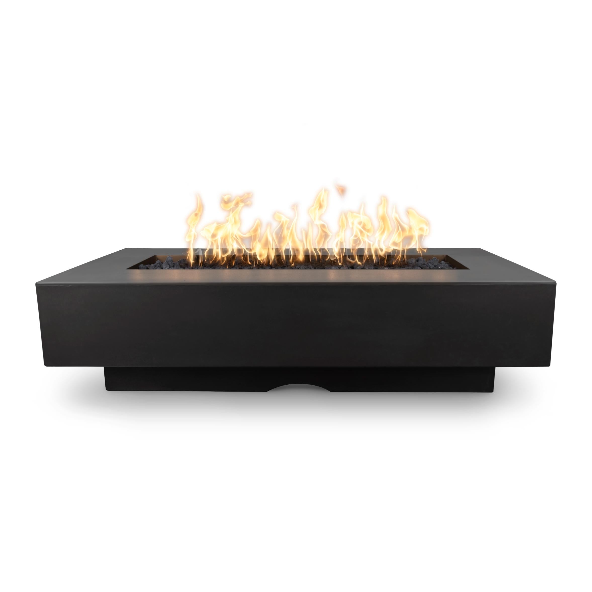 The Outdoor Plus Rectangular Del Mar Fire Pit -GFRC Concrete 96-Inch - Backyard Ember