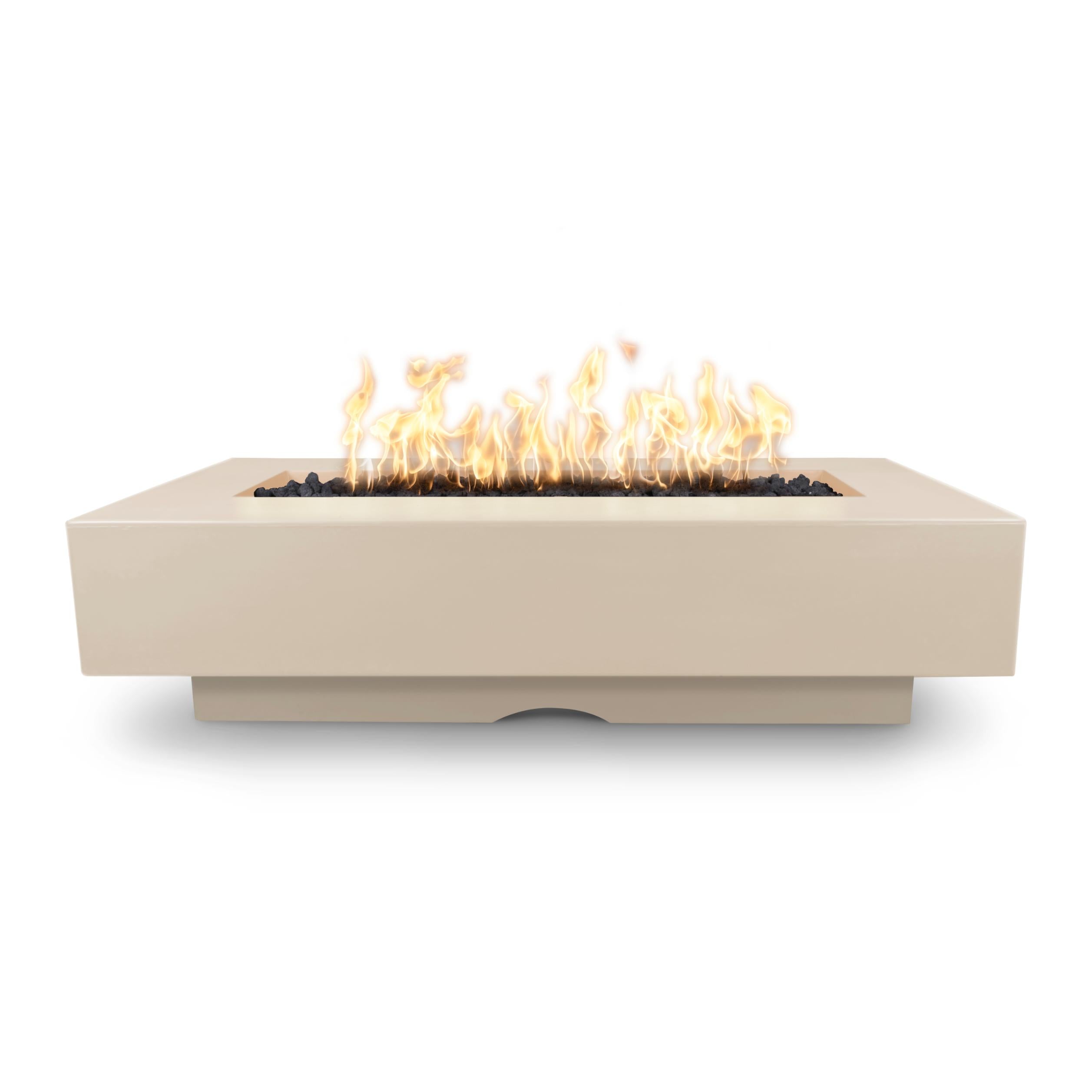 The Outdoor Plus Rectangular Del Mar Fire Pit -GFRC Concrete 96-Inch - Backyard Ember