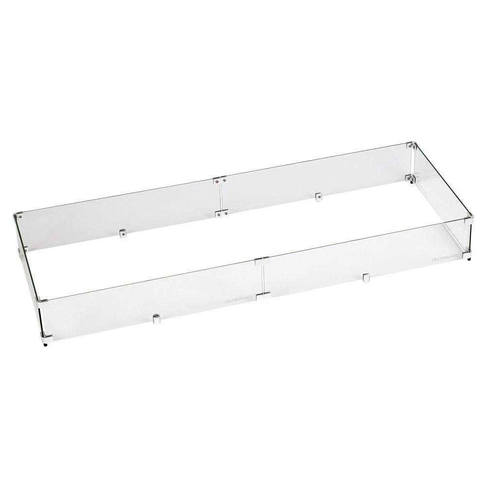 American Fire Products Glass Flame Guard Rectangular for Fire Pit Pan
