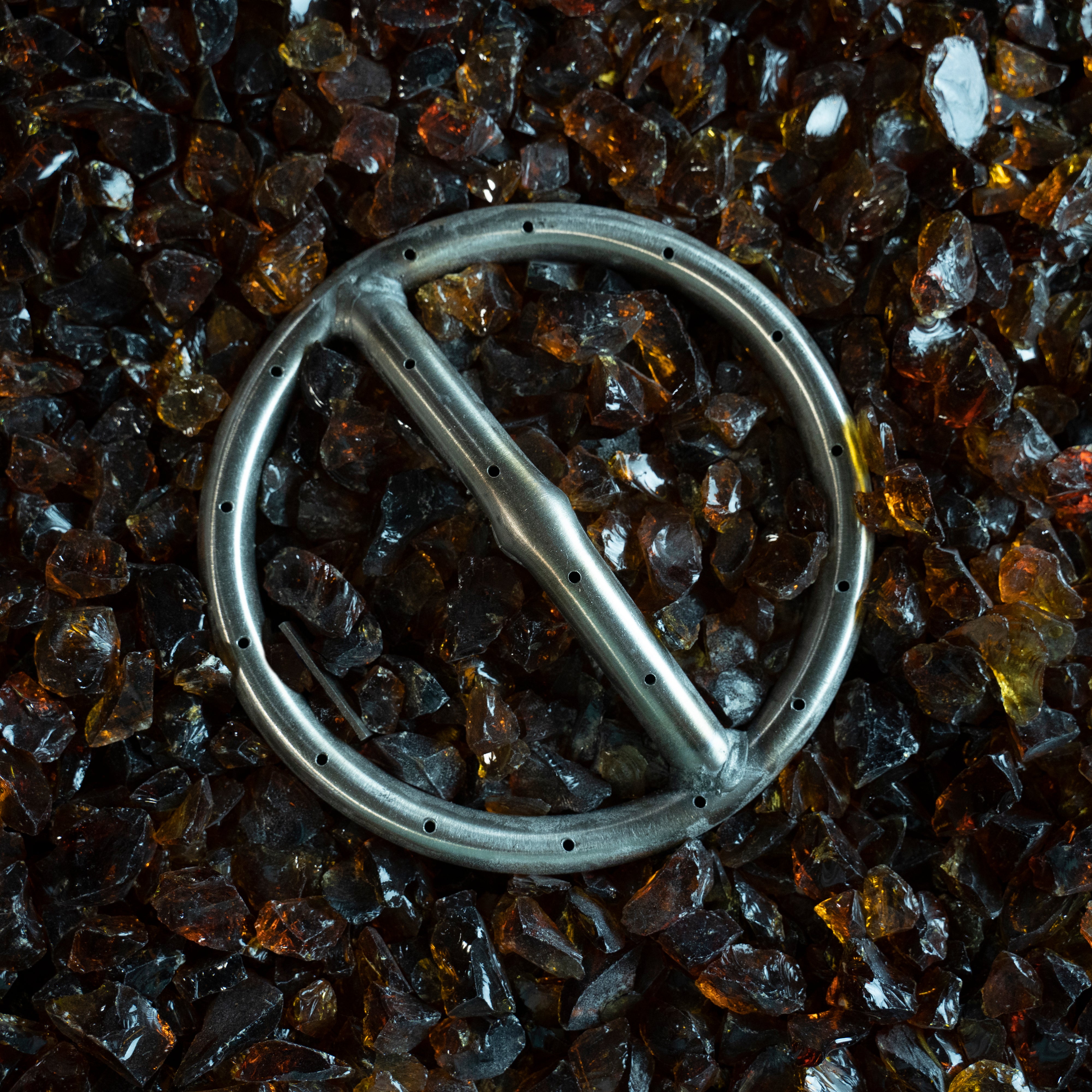 The Outdoor Plus 25lb bag - Amber Glass - 1/2"-3/4" - Backyard Ember