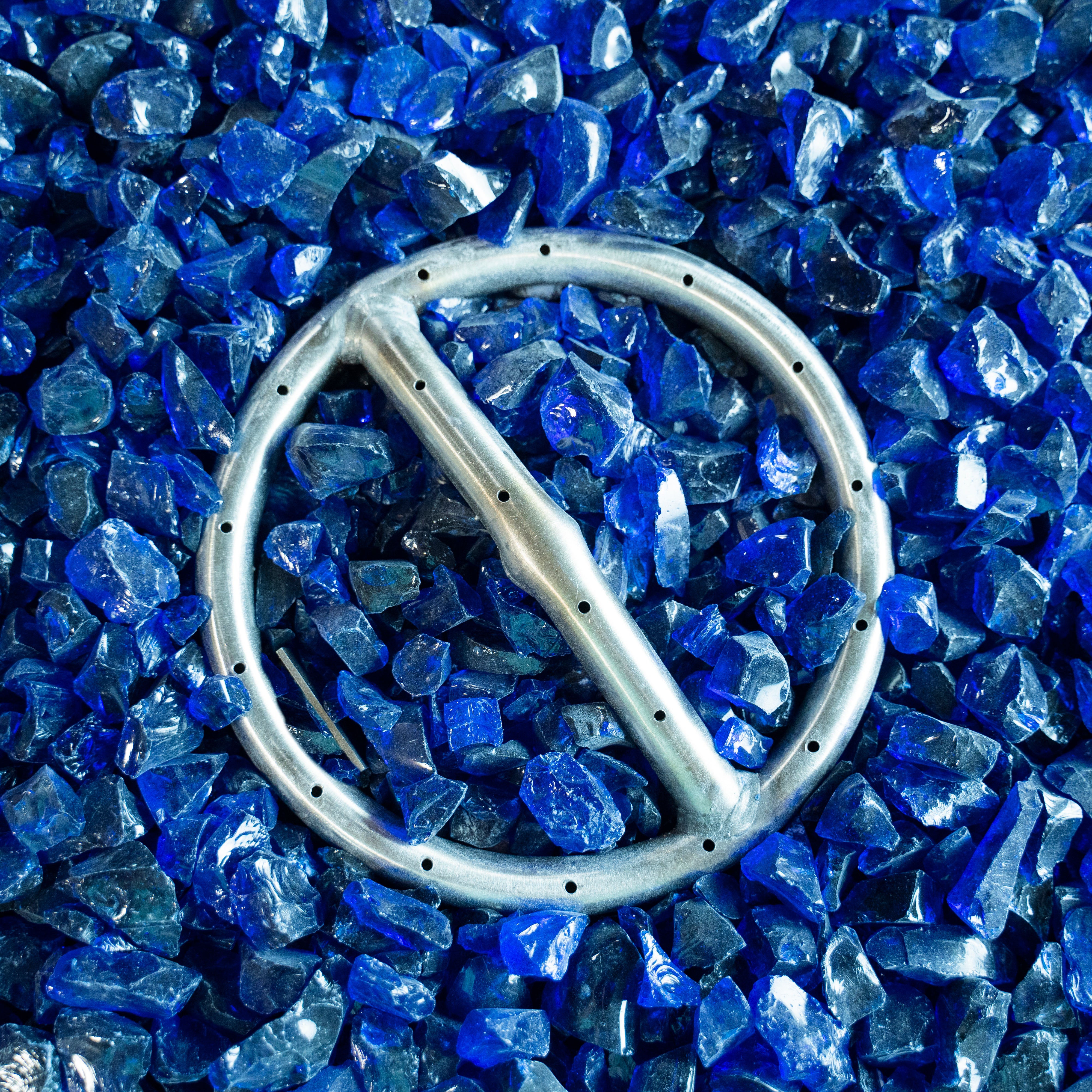 The Outdoor Plus 25lb bag - Blue Glass - 1/2"-3/4" - Backyard Ember
