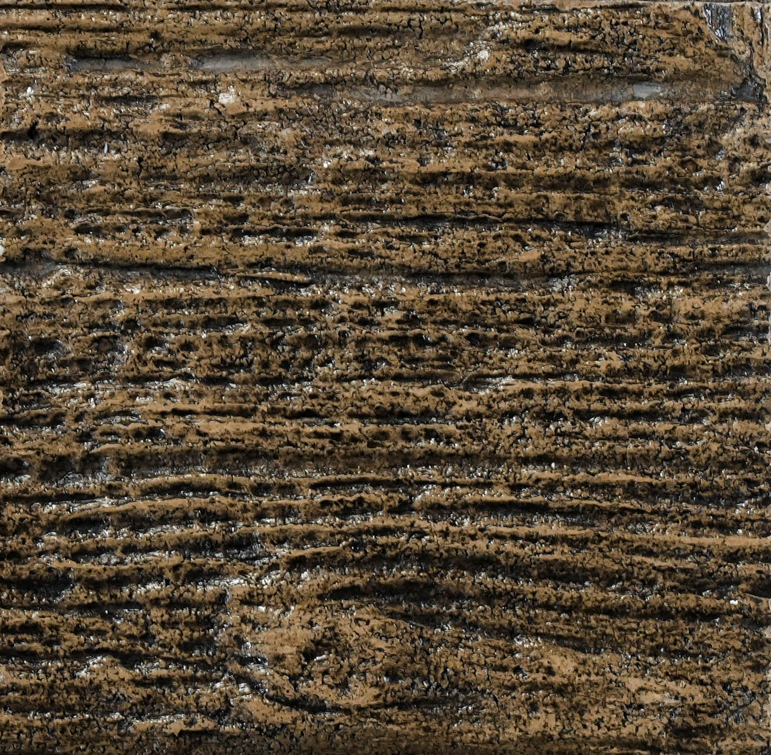 The Outdoor Plus  Square Maya Fire Bowl - Wood Grain GFRC Concrete 30-Inch - Backyard Ember