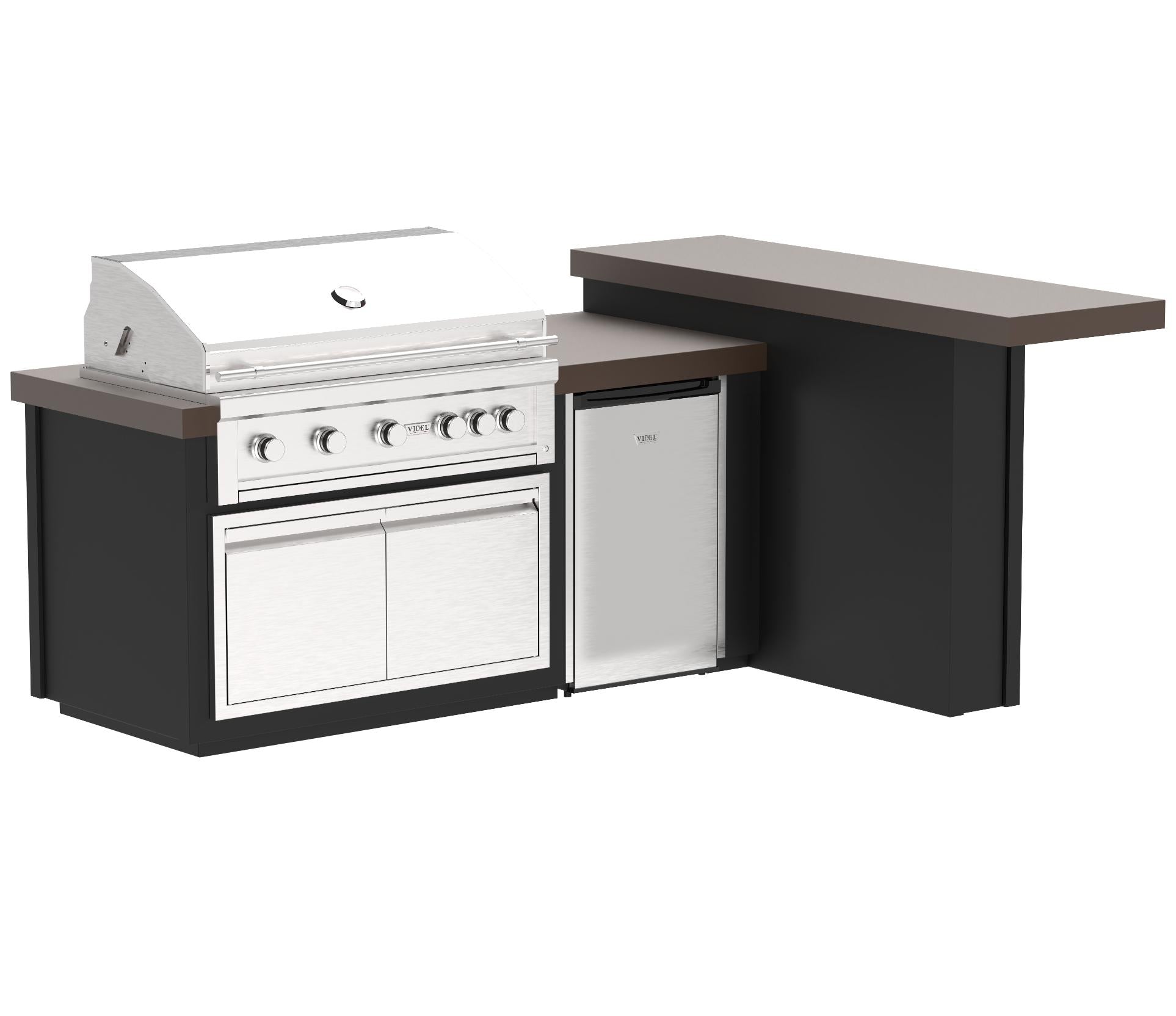 Videl USA Luxe 96L Complete BBQ Island with Fridge