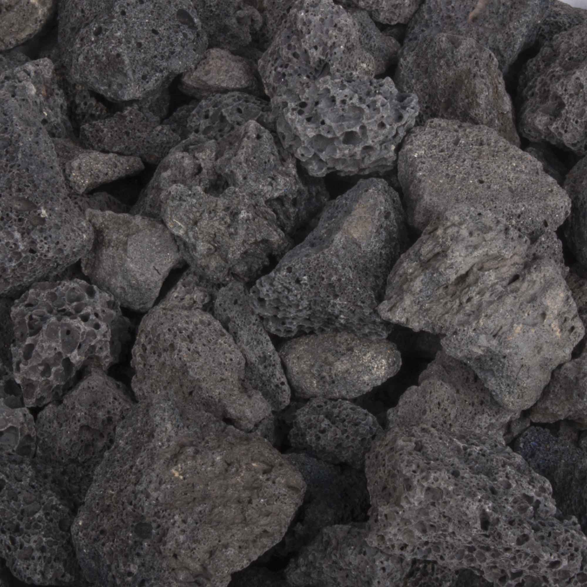 The Outdoor Plus 50lb Lava Chunks - 1/2" to 1" (1 Cubic Foot) - Backyard Ember