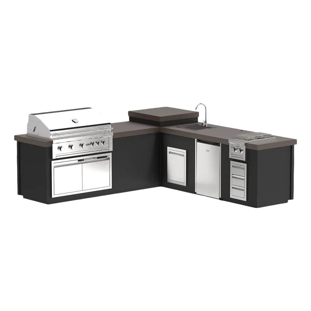 Videl Maestro 112L B Complete BBQ Island Kit with Audio and Fridge