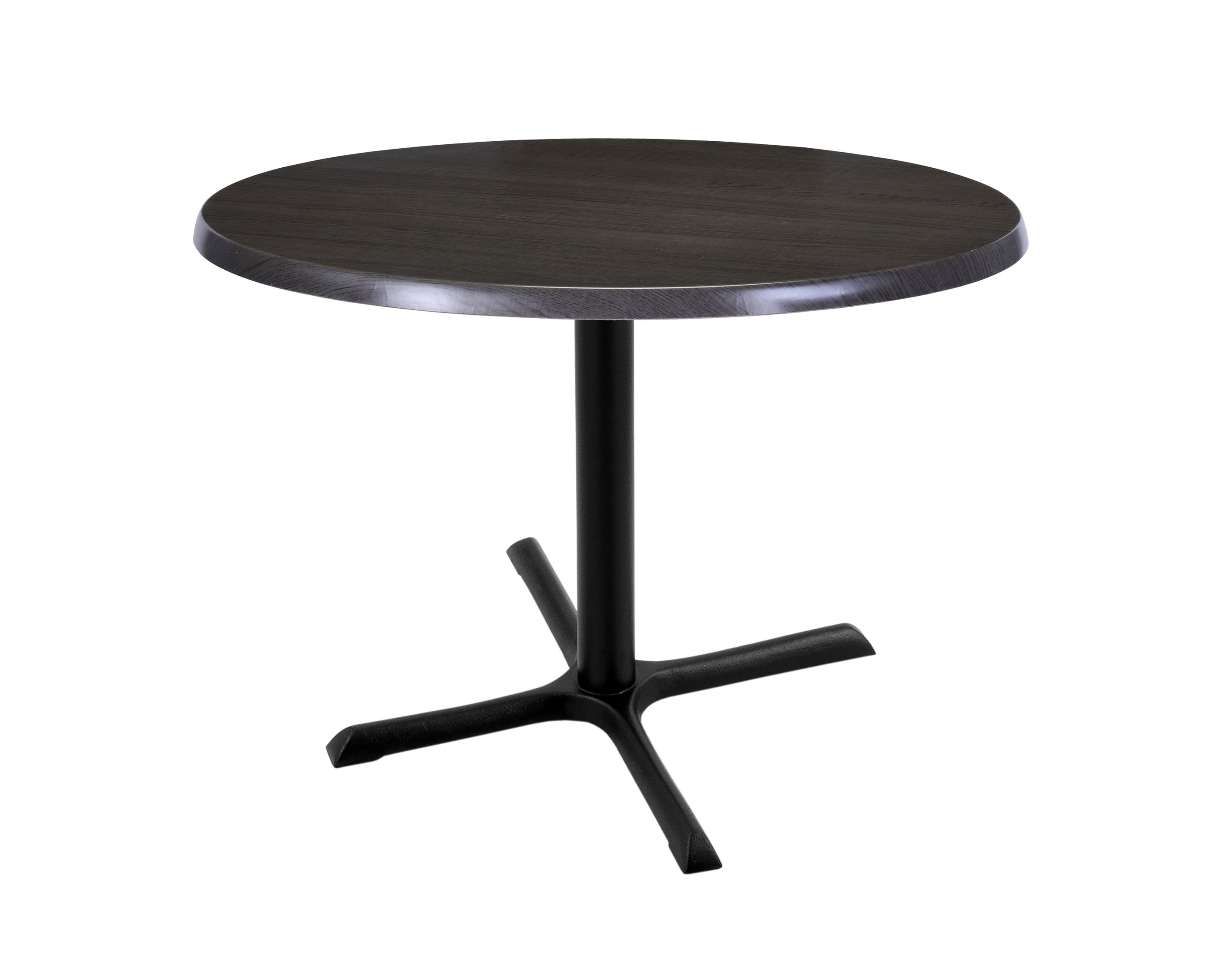 Holland Bar Stool 30-Inch Dining Height Round Patio Table - Indoor/Outdoor, Black Wrinkle Base