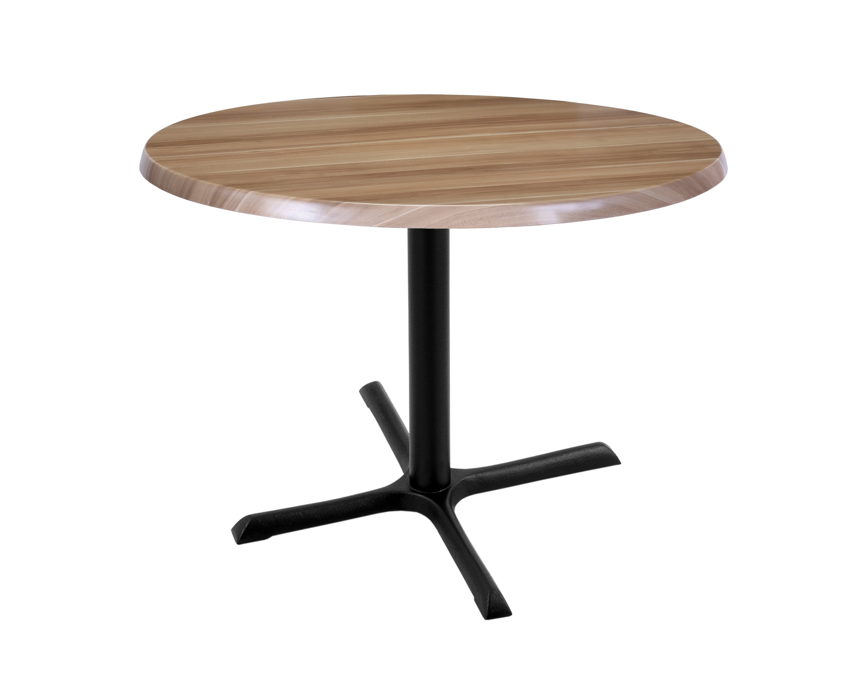 Holland Bar Stool 30-Inch Dining Height Round Patio Table - Indoor/Outdoor, Black Wrinkle Base