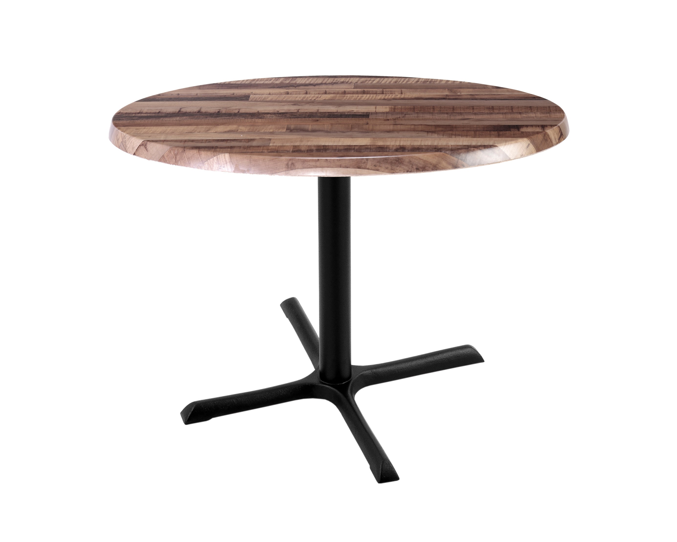 Holland Bar Stool 30-Inch Dining Height Round Patio Table - Indoor/Outdoor, Black Wrinkle Base