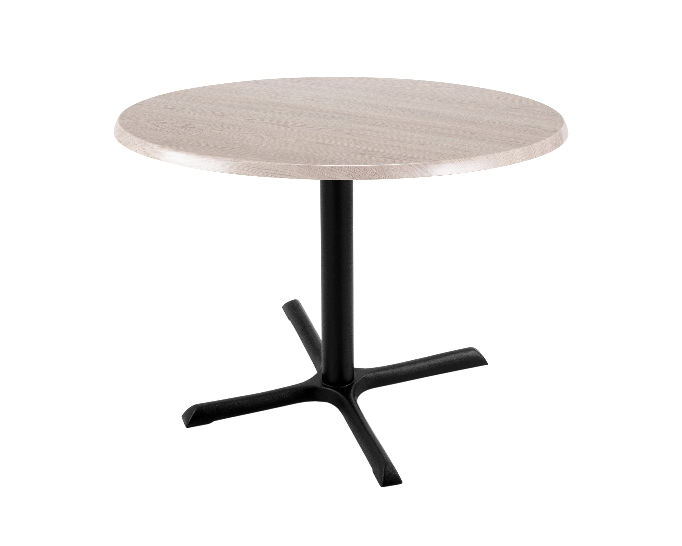 Holland Bar Stool 30-Inch Dining Height Round Patio Table - Indoor/Outdoor, Black Wrinkle Base