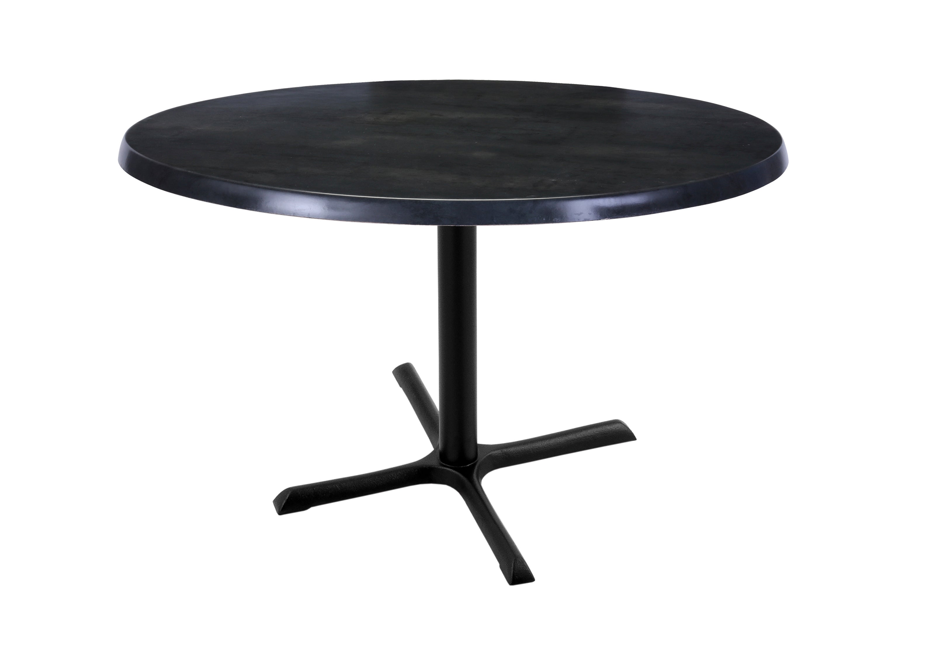 Holland Bar Stool 30-Inch Dining Height Round Patio Table - Indoor/Outdoor, Black Wrinkle Base