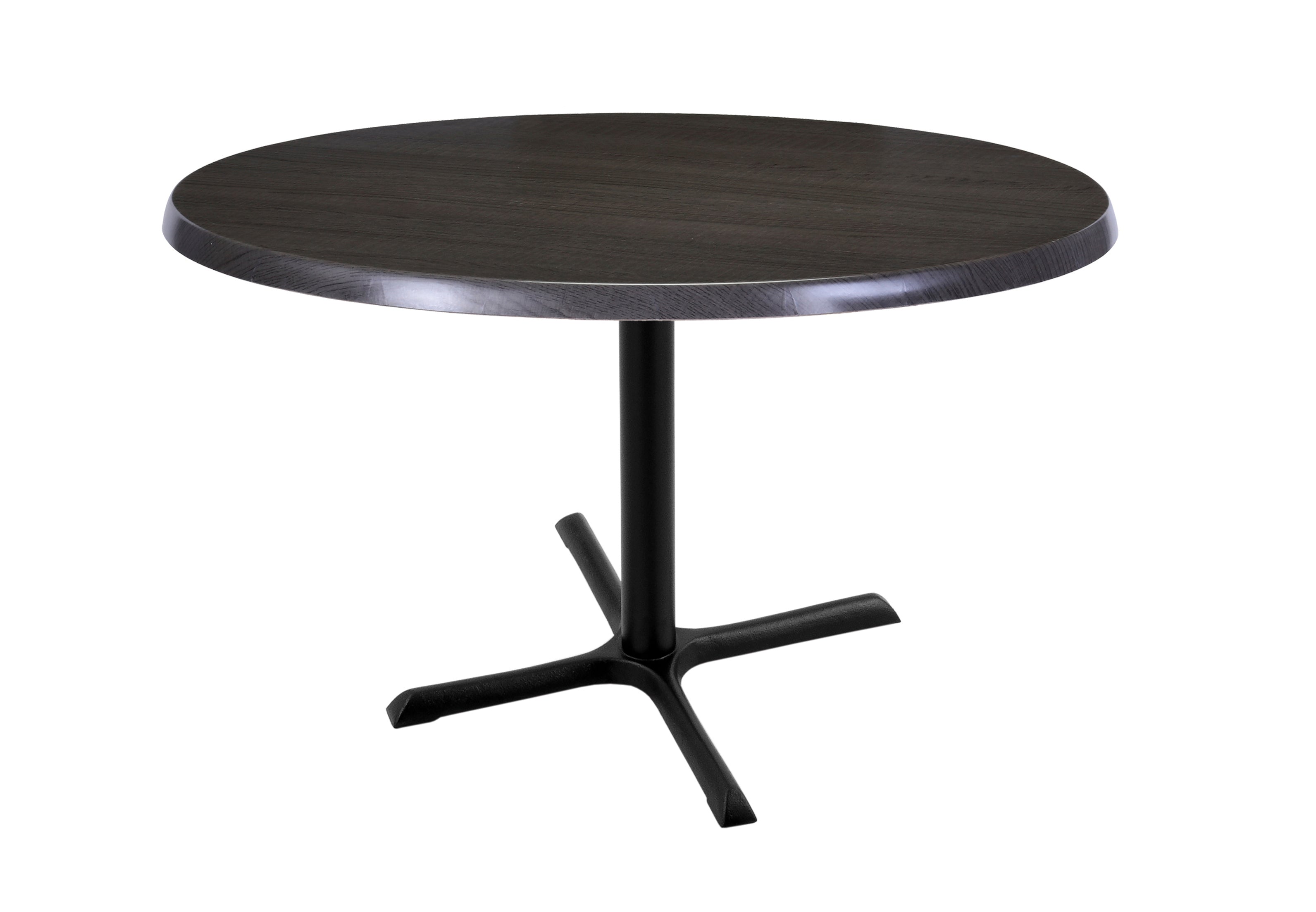 Holland Bar Stool 30-Inch Dining Height Round Patio Table - Indoor/Outdoor, Black Wrinkle Base