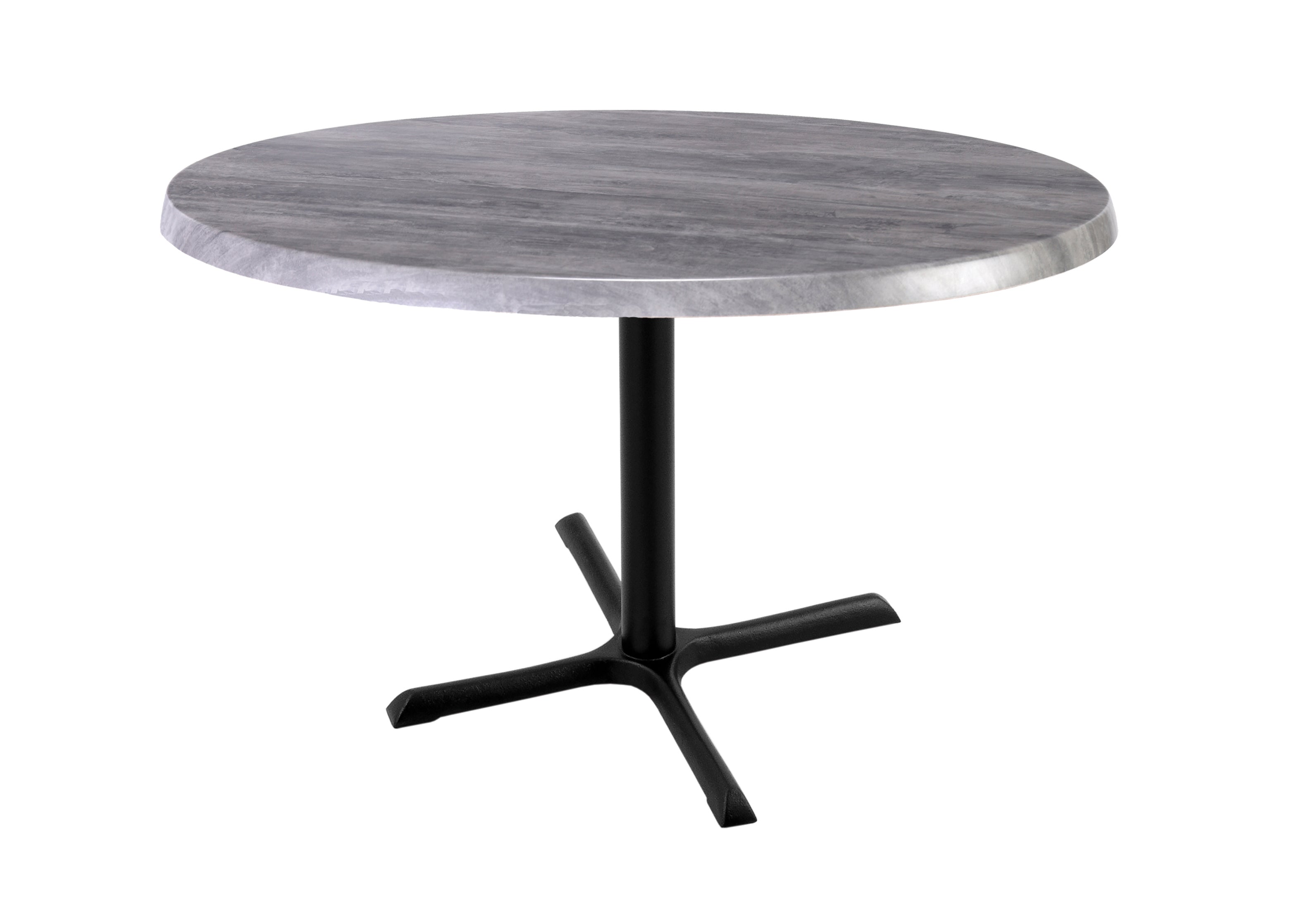 Holland Bar Stool 30-Inch Dining Height Round Patio Table - Indoor/Outdoor, Black Wrinkle Base