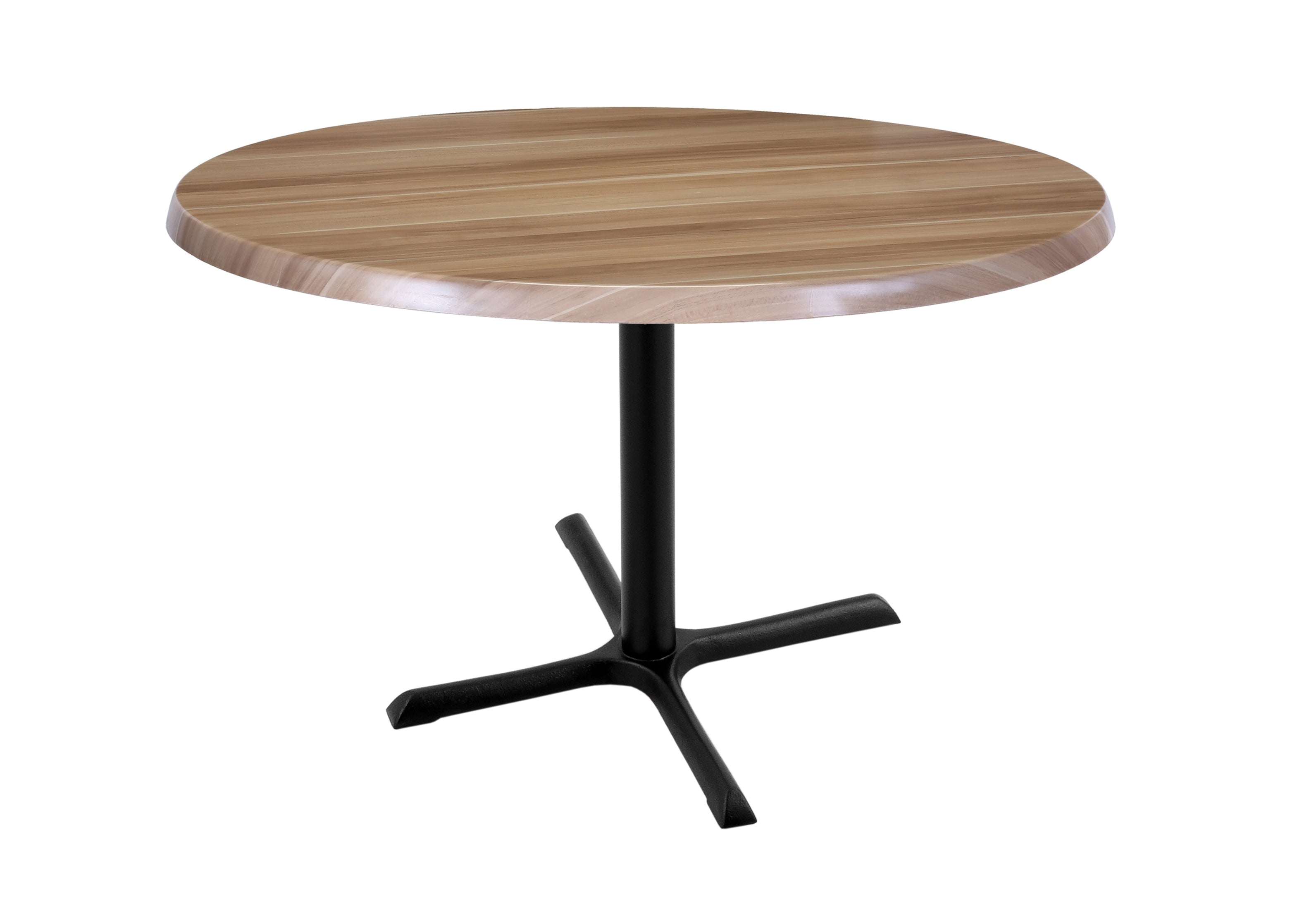 Holland Bar Stool 30-Inch Dining Height Round Patio Table - Indoor/Outdoor, Black Wrinkle Base
