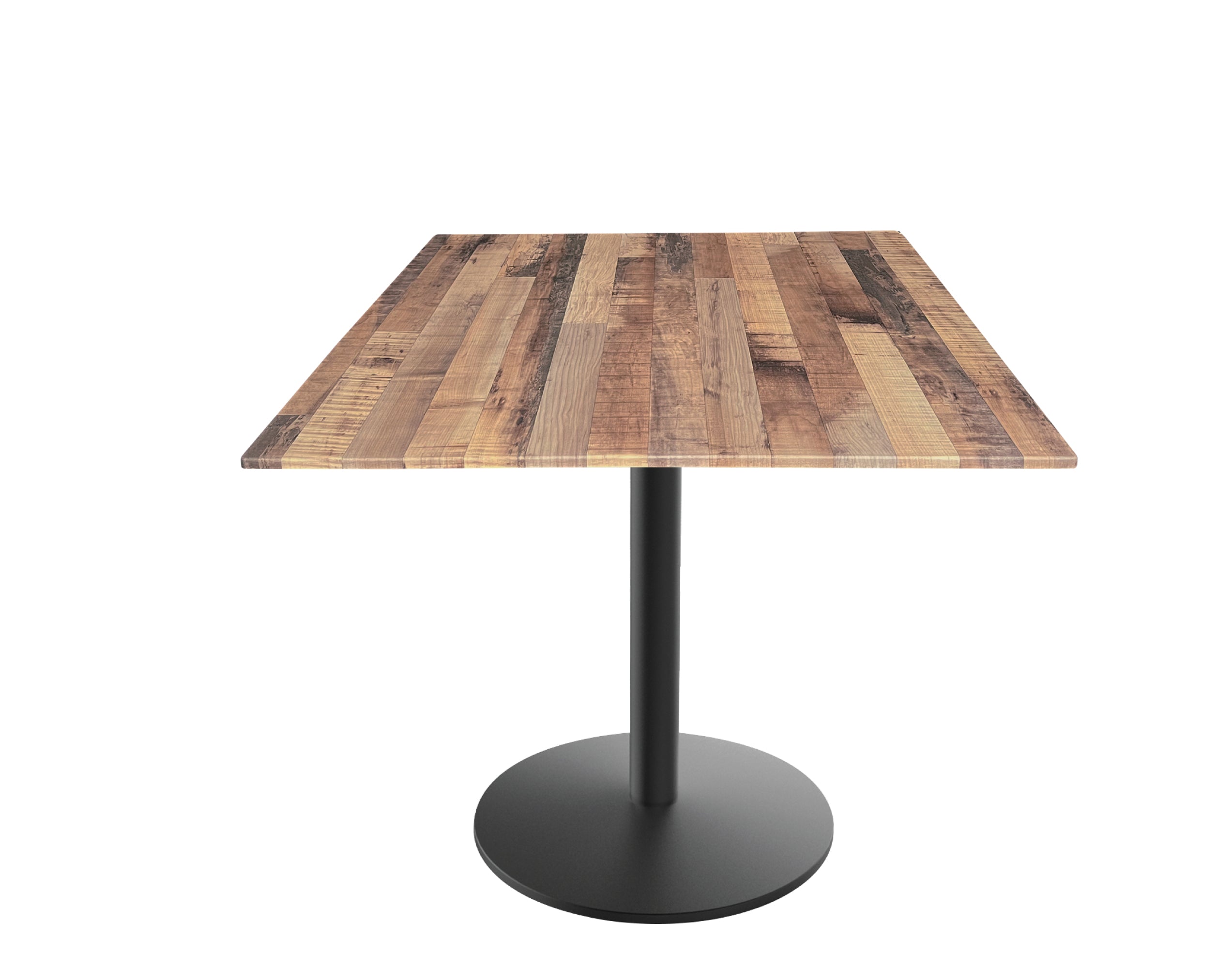 Holland Bar Stool 30-Inch Dining Height Square Patio Table - Indoor/Outdoor, Black Wrinkle Base