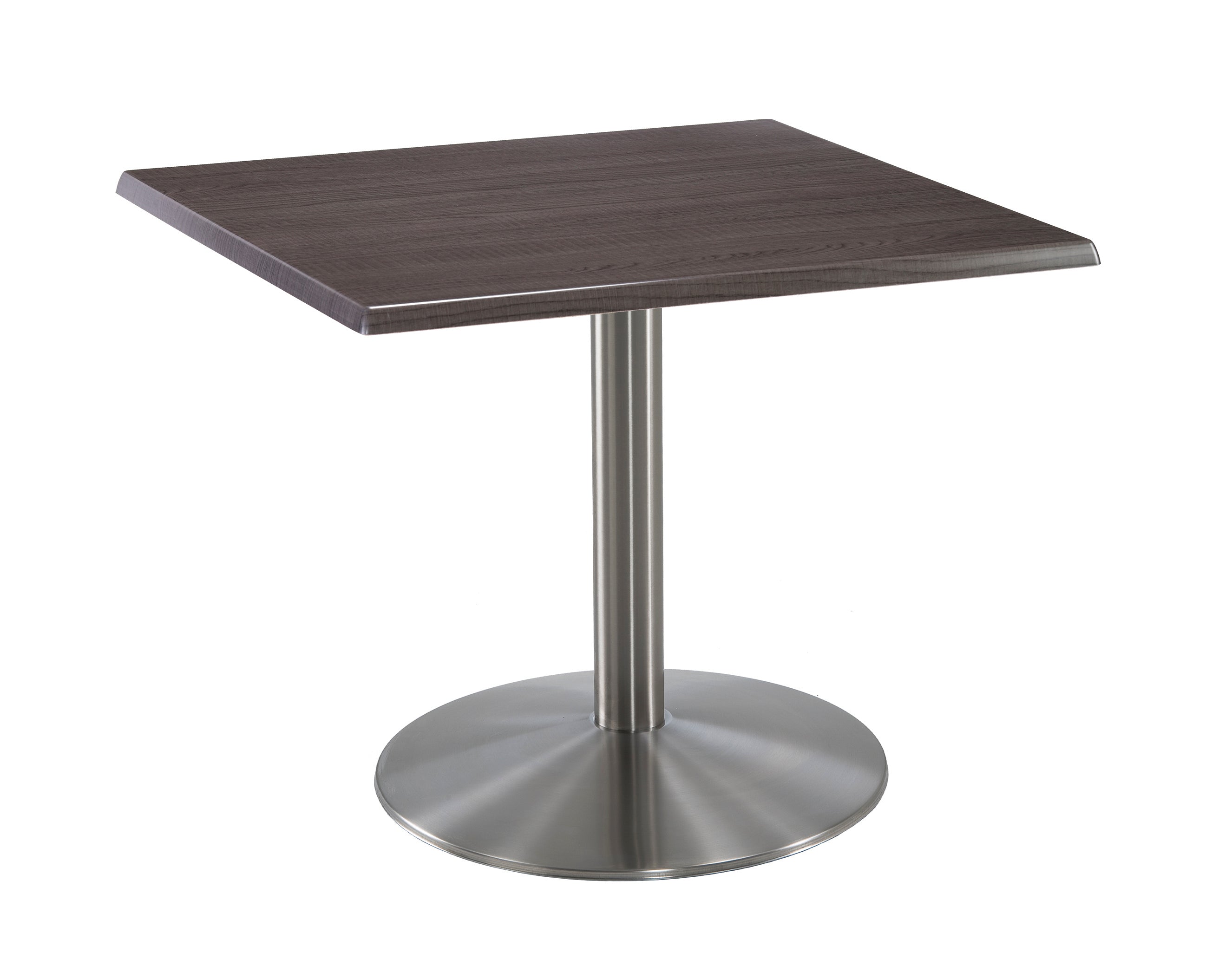 Holland Bar Stool 30-Inch Dining Height Square Patio Table - Indoor/Outdoor, Stainless Steel Base