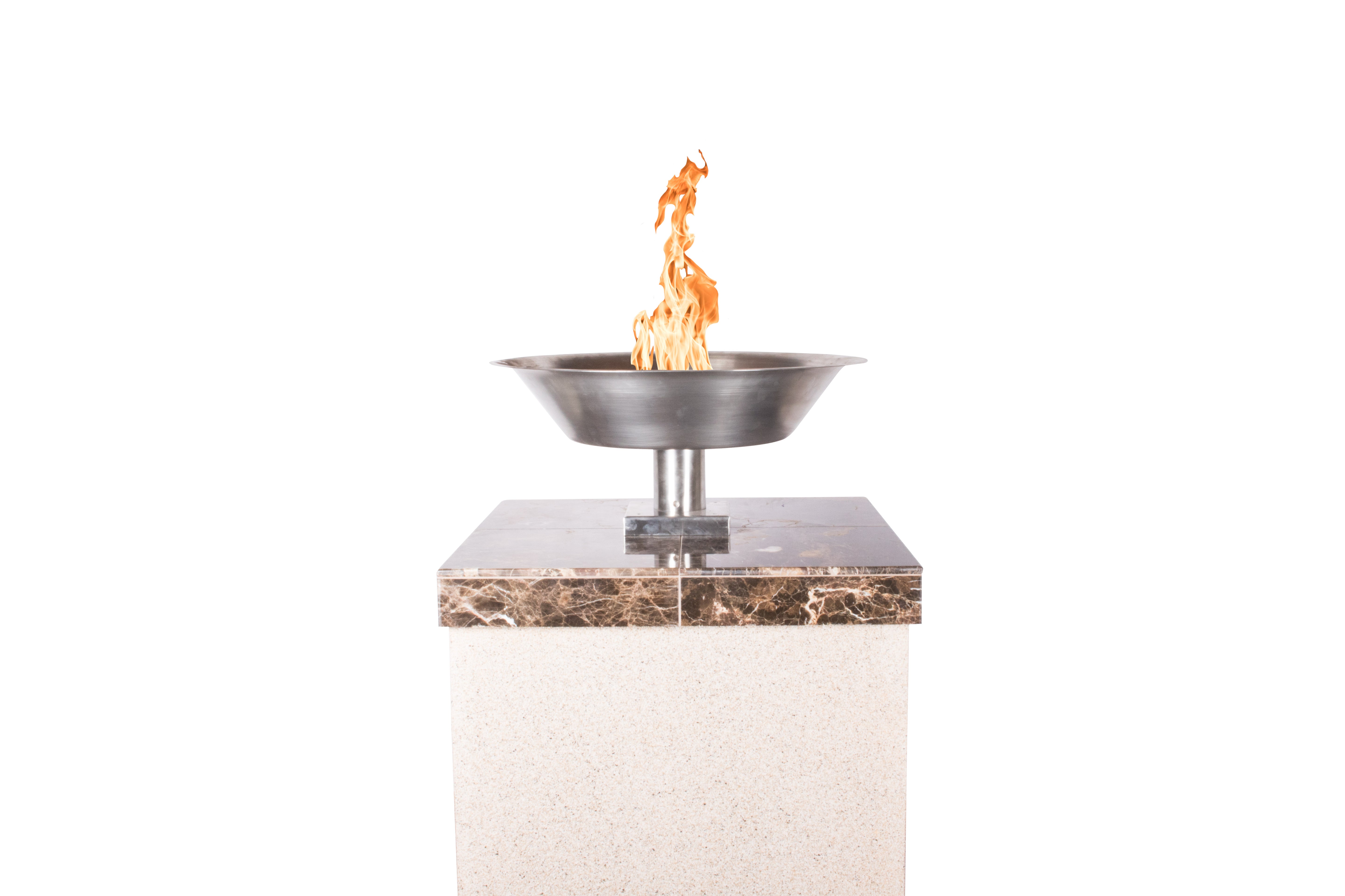 The Outdoor Plus Square Granada Column Ornament - 22-Inch - Backyard Ember