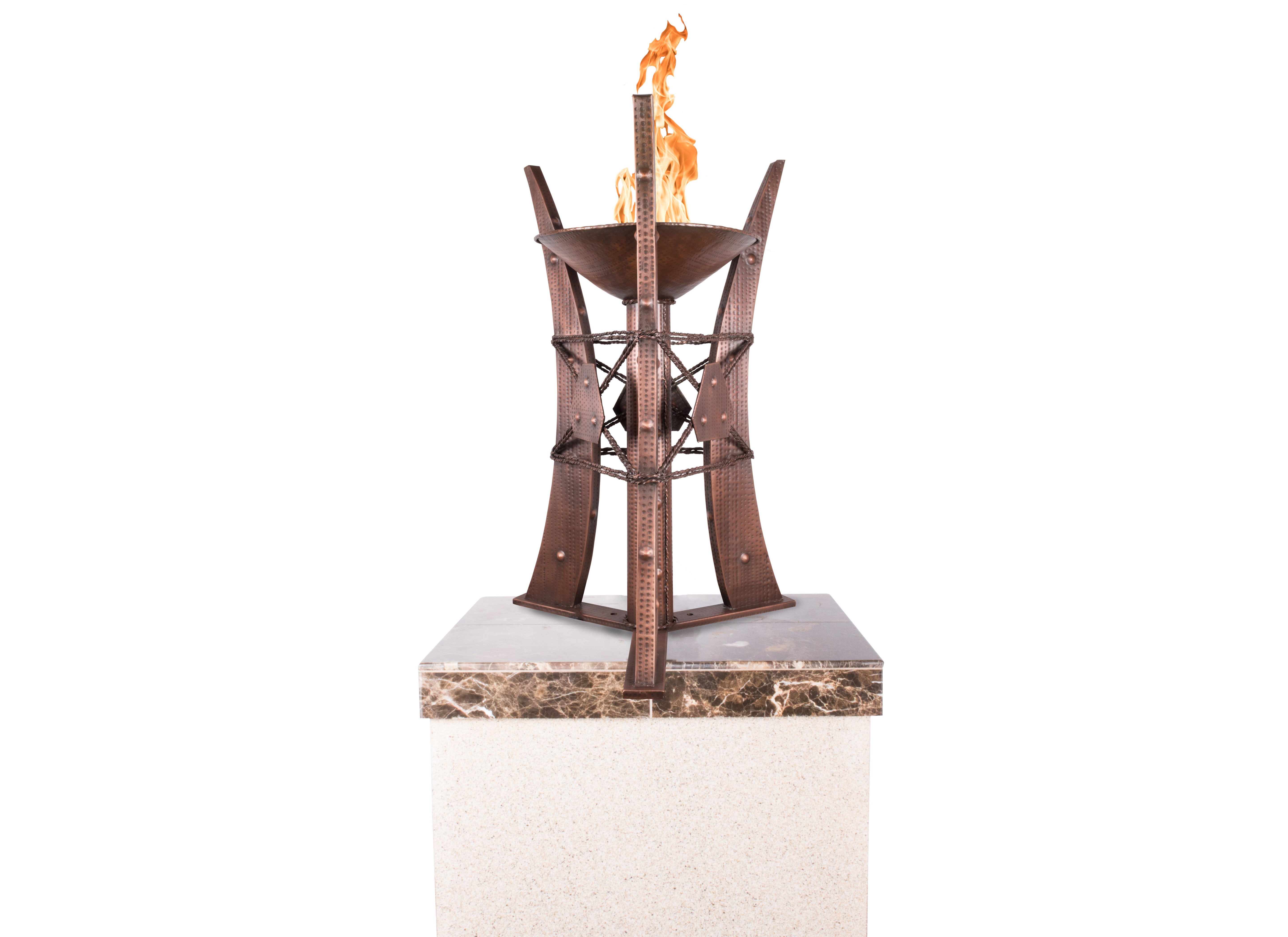 The Outdoor Plus Square Bastille Column Ornament - 22-Inch - Backyard Ember