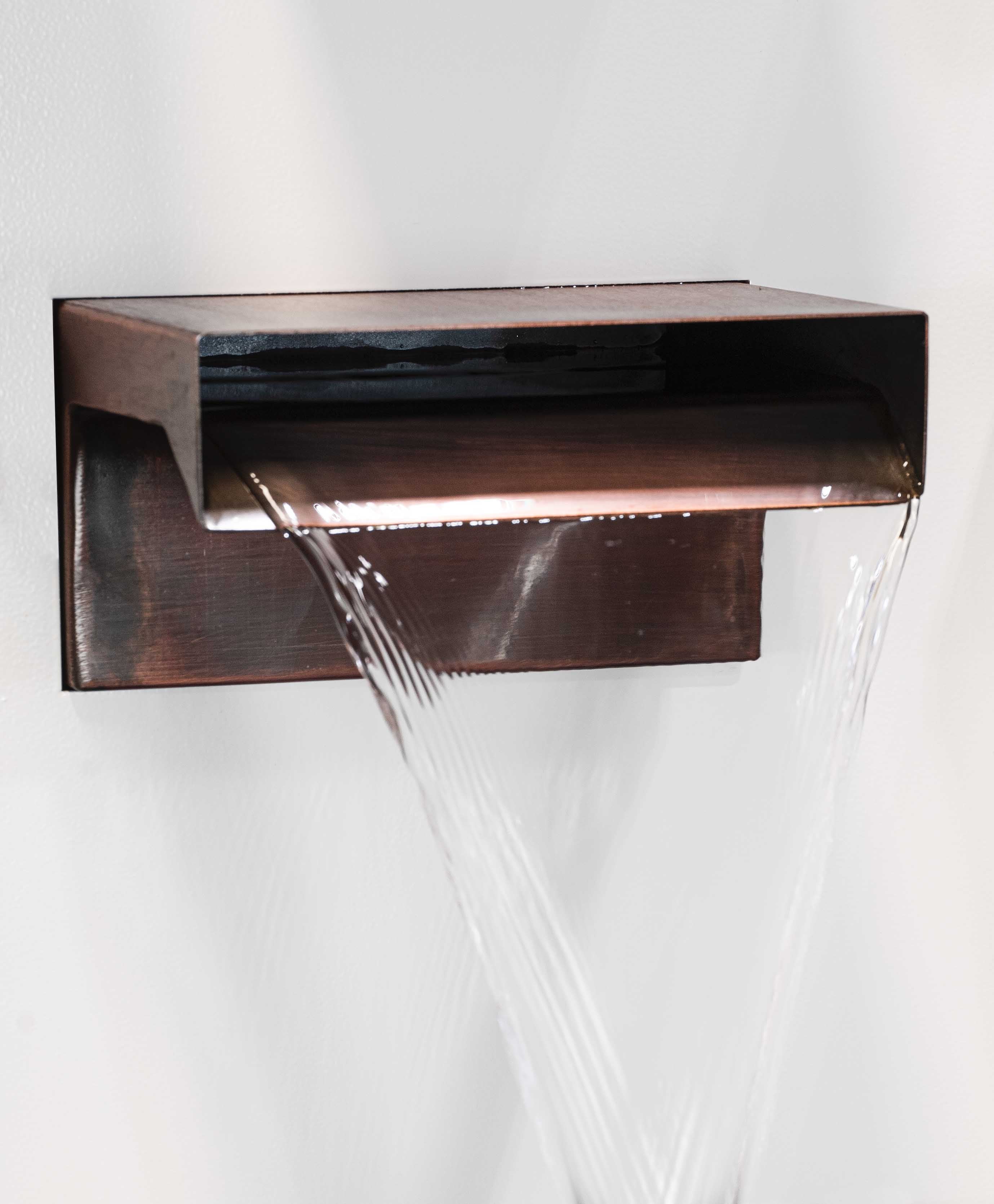The Outdoor Plus Smooth Flow Scupper - Copper - Backyard Ember