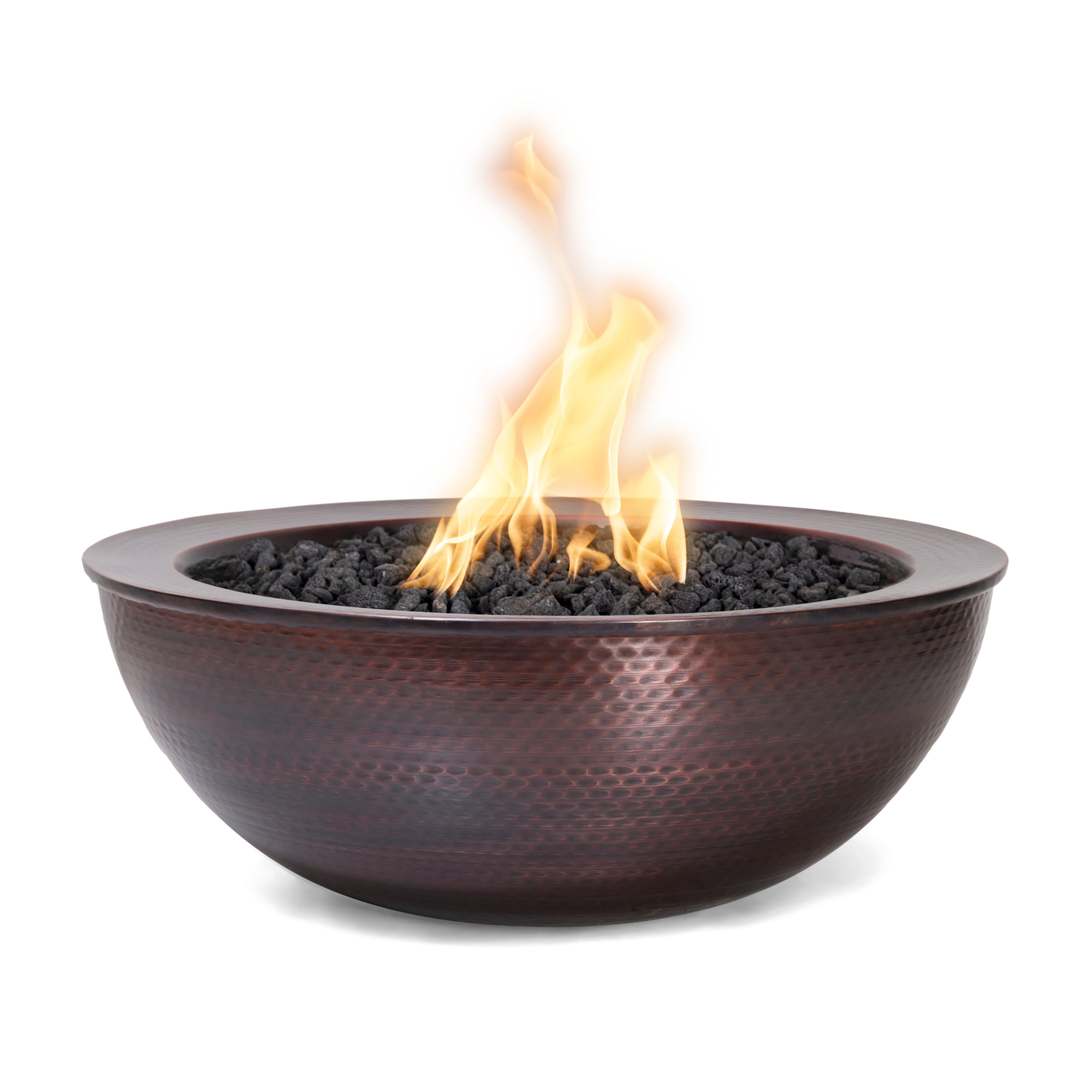 The Outdoor Plus Round Sedona Fire Bowl - Copper - 27-Inch - Backyard Ember