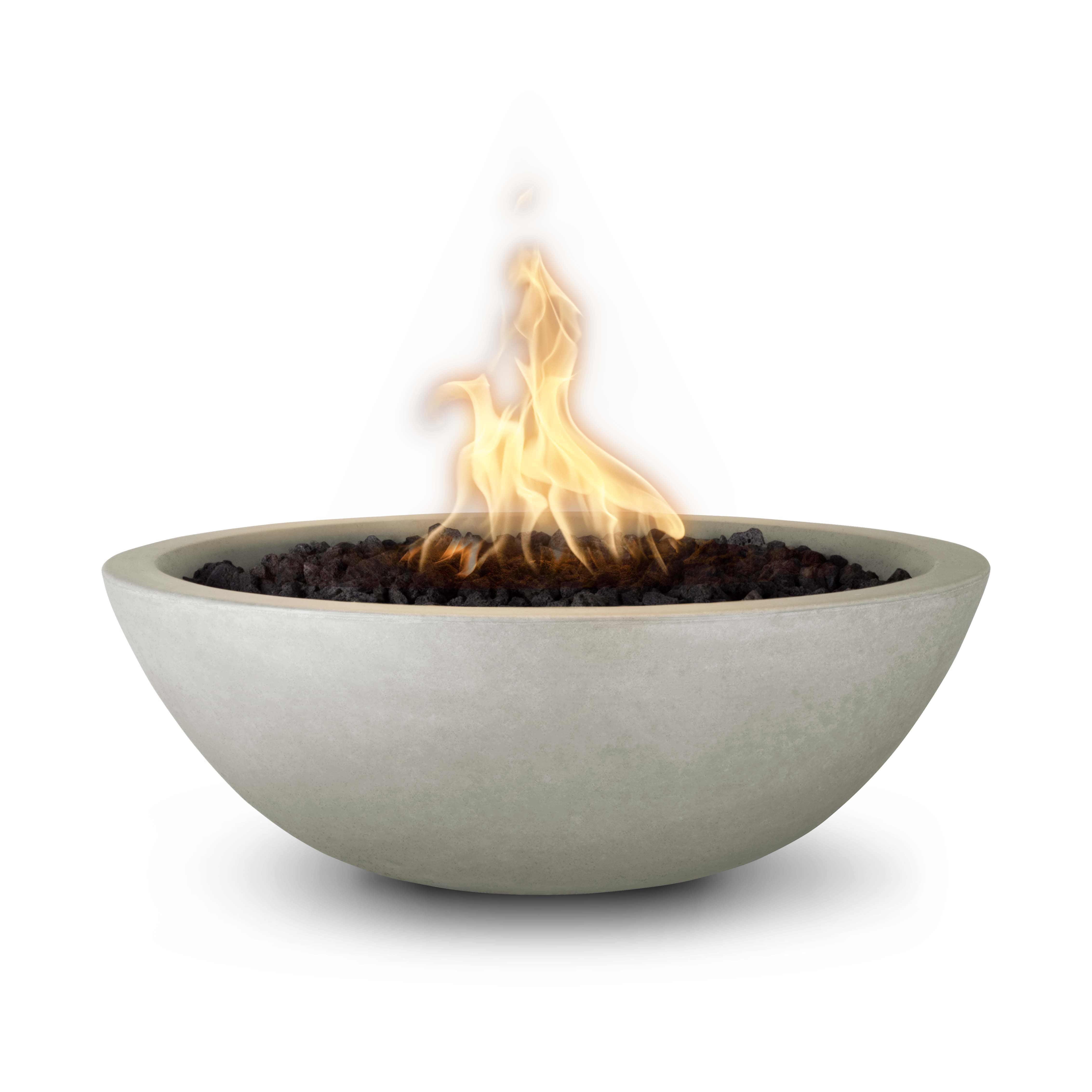 The Outdoor Plus Round Sedona Fire Bowl - GFRC Concrete - 33-Inch - Backyard Ember