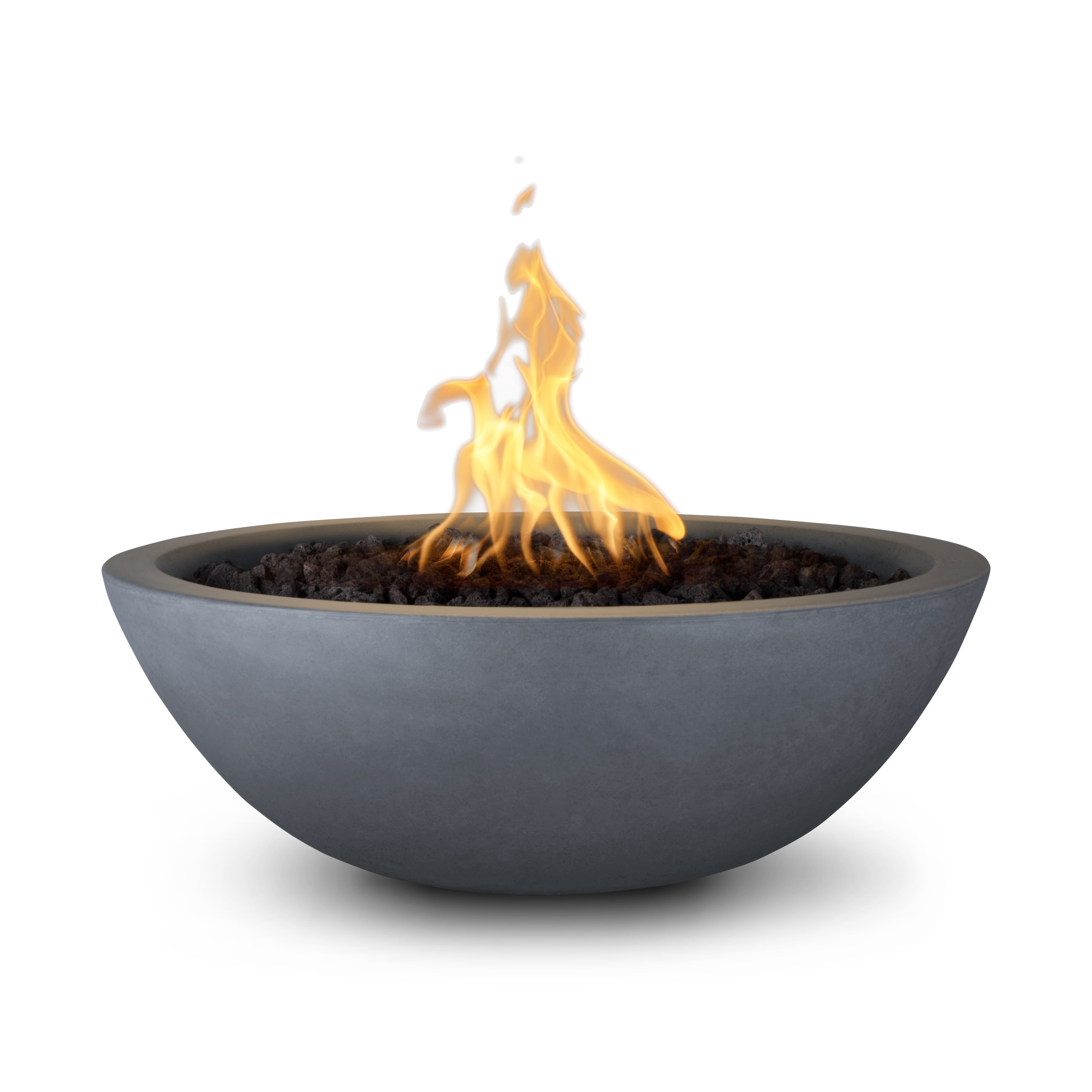 The Outdoor Plus Round Sedona Fire Bowl - GFRC Concrete - 33-Inch - Backyard Ember