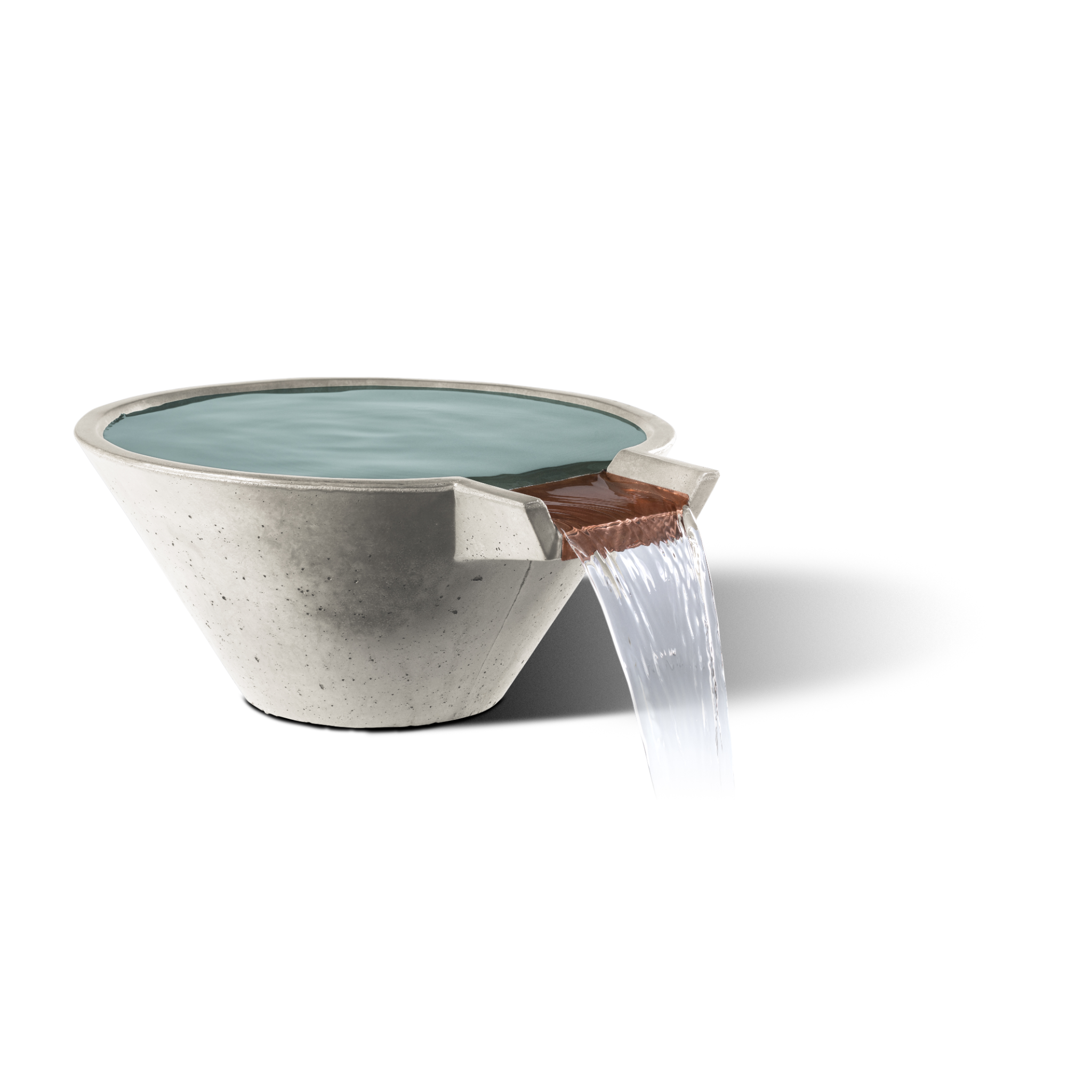 Slick Rock Cascade Conical Water Bowl - Stainless Steel Spillway
