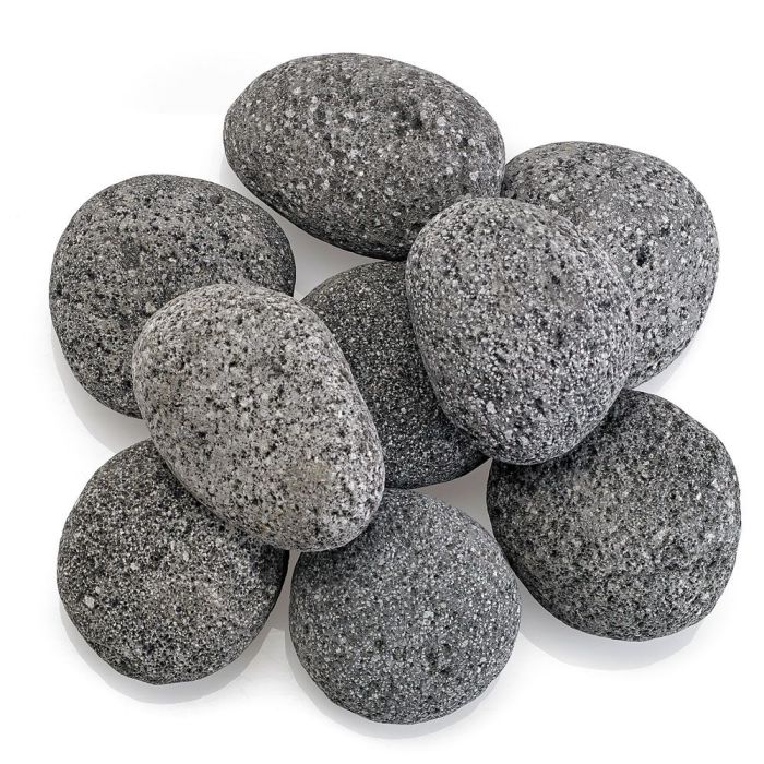 American Fire Products Large Tumbled Lava Stone Gray/Black 2"-4" - Pallet 60 x 20-lbs Bags
