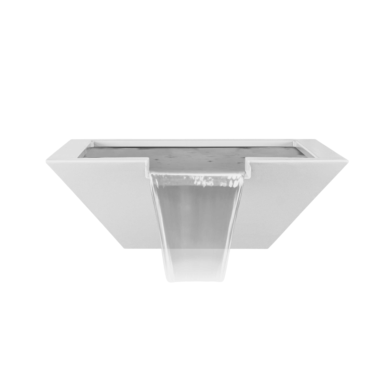 The Outdoor Plus Square Maya Water Bowl - Powder Coated Metal 36-Inch - Backyard Ember