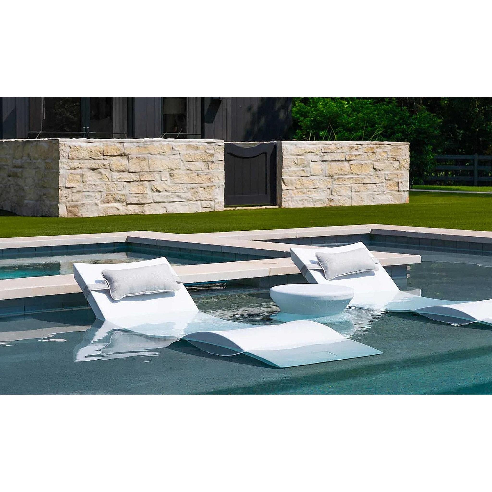 Signature Chaise Headrest Pillow and Side Table In-Pool Set