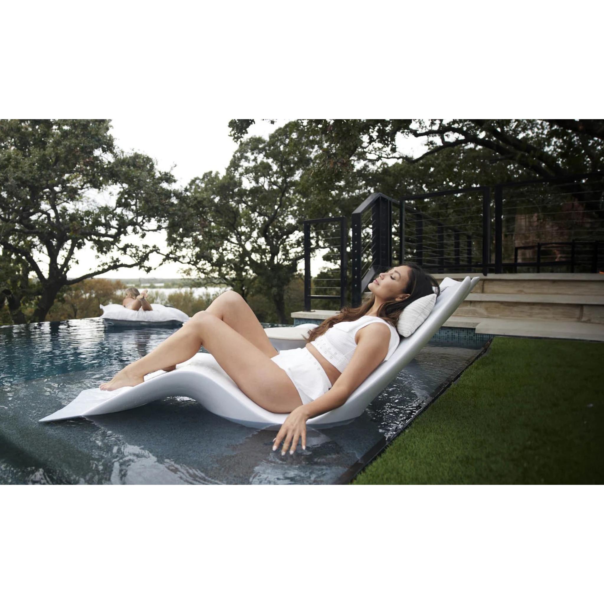 Autograph Chaise and Side Table In-Pool Set + Pillows