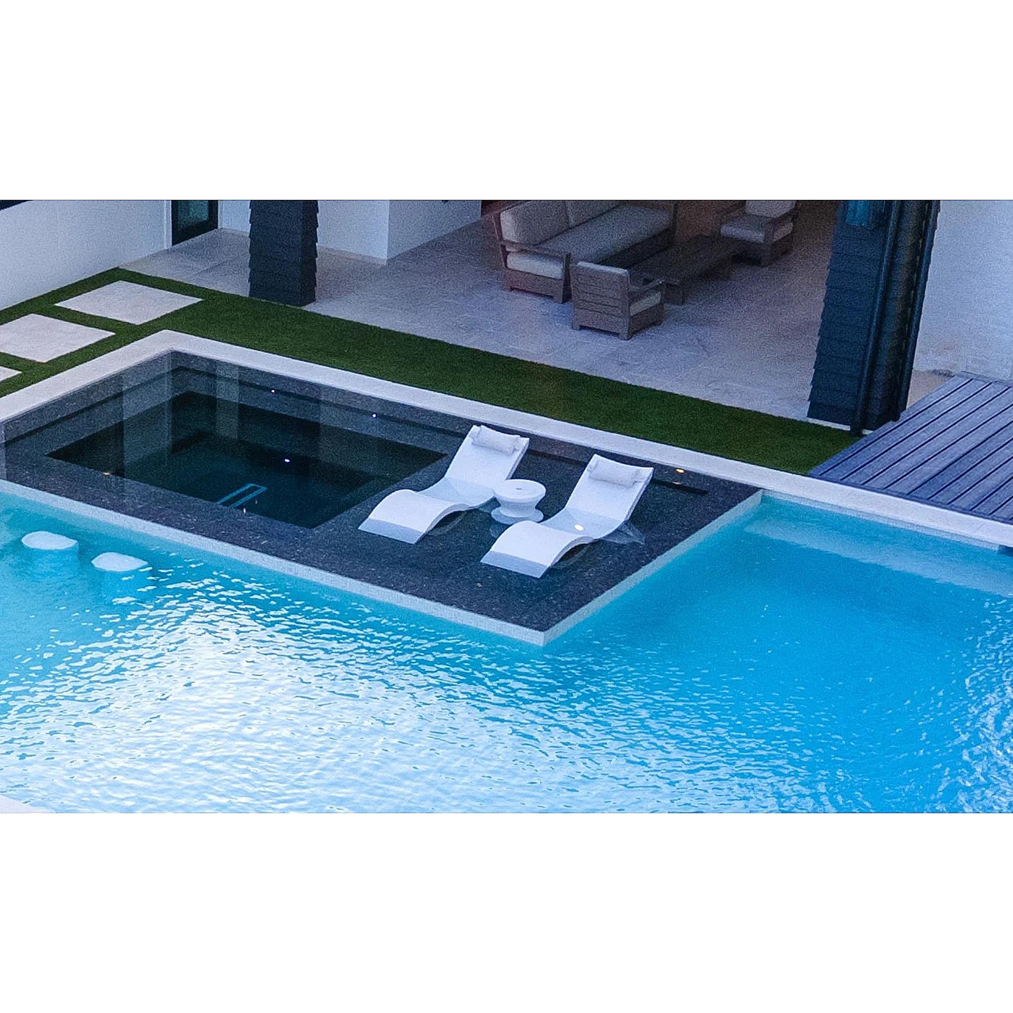 Signature Chaise Headrest Pillow and Side Table In-Pool Set