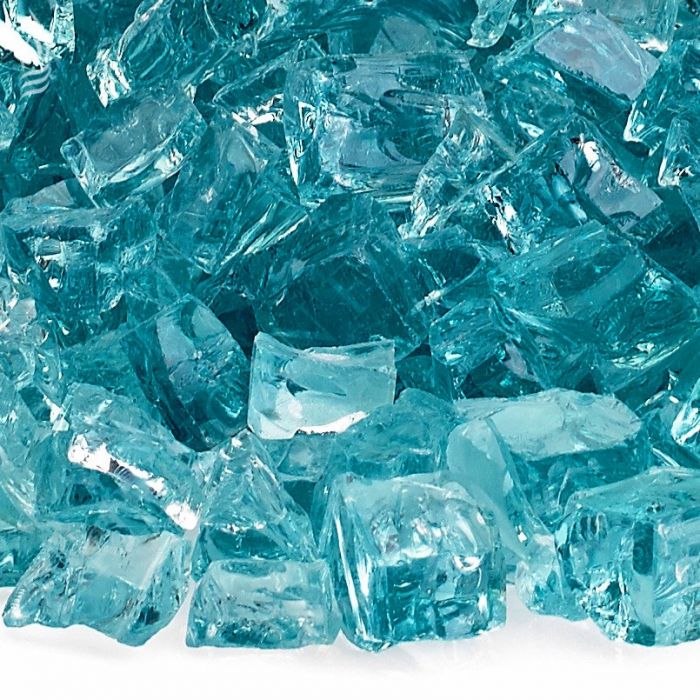American Fire Glass 1/2" Azuria Blue 10 Pound Bag