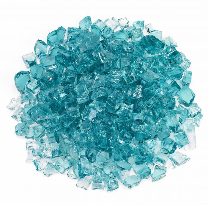 American Fire Glass 1/2" Azuria Blue 10 Pound Bag