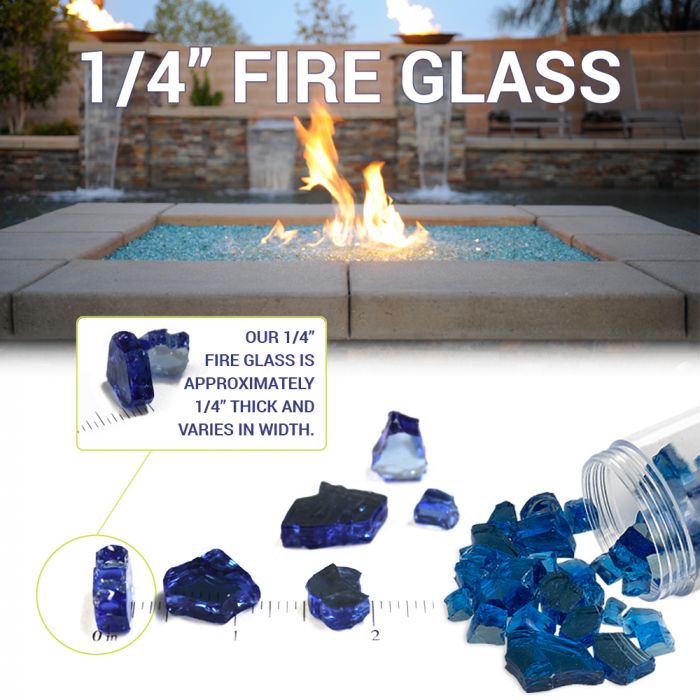 American Fire Glass Pacific Blue 10 Pound Bag