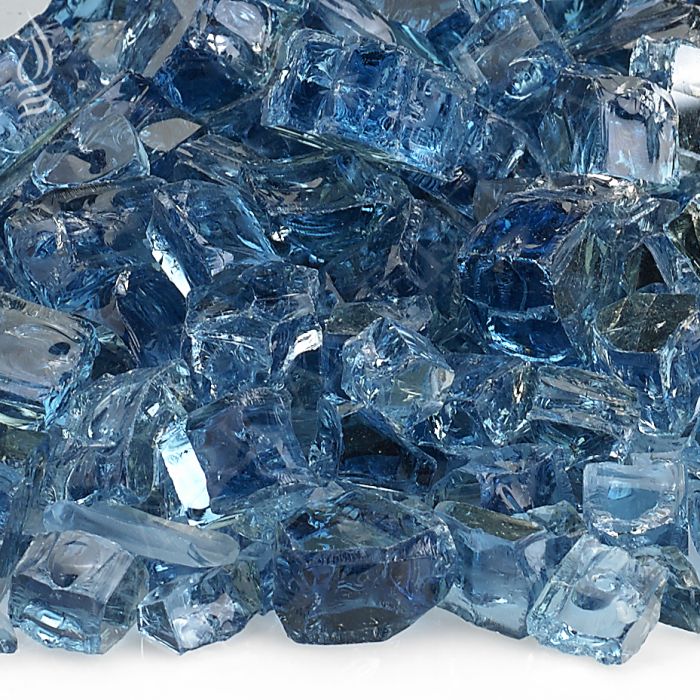 American Fire Glass Pacific Blue Reflective 10 Pound Bag