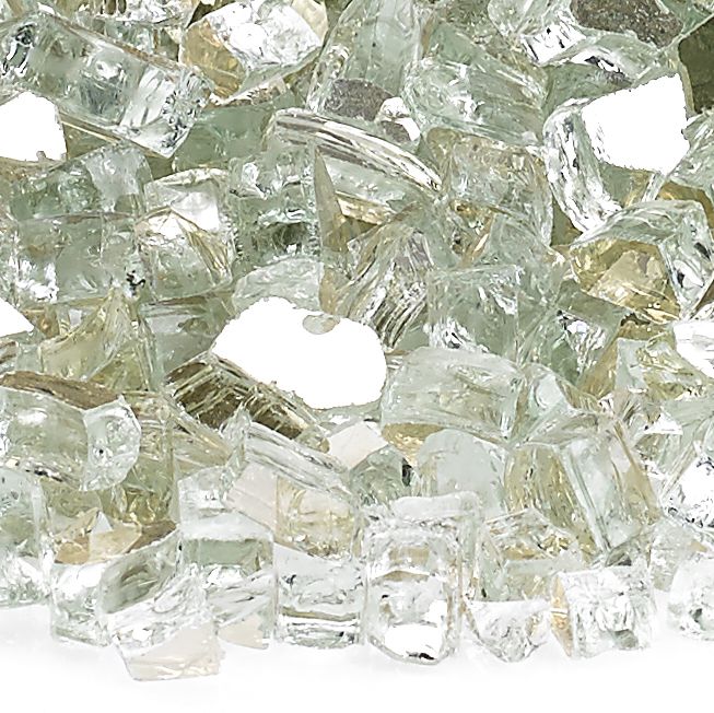 American Fire Glass 1/4" Platinum Reflective 10 Pound Bag