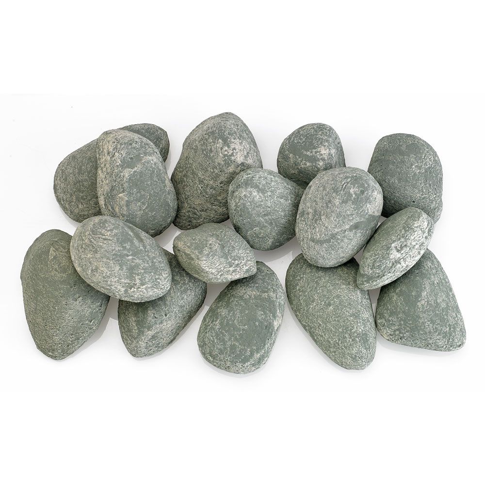 American Fire Glass Cape Gray Lite Stones Set of 15 Stones